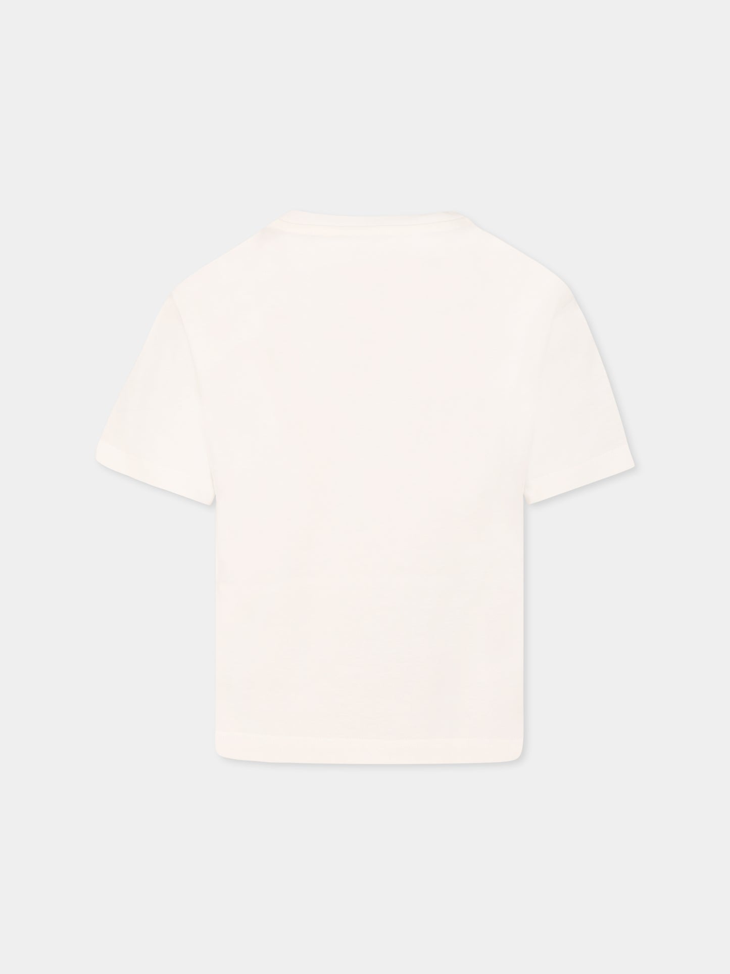 T-shirt bianca per bambina con slogan,Simonetta,SW8A11 J0177 101