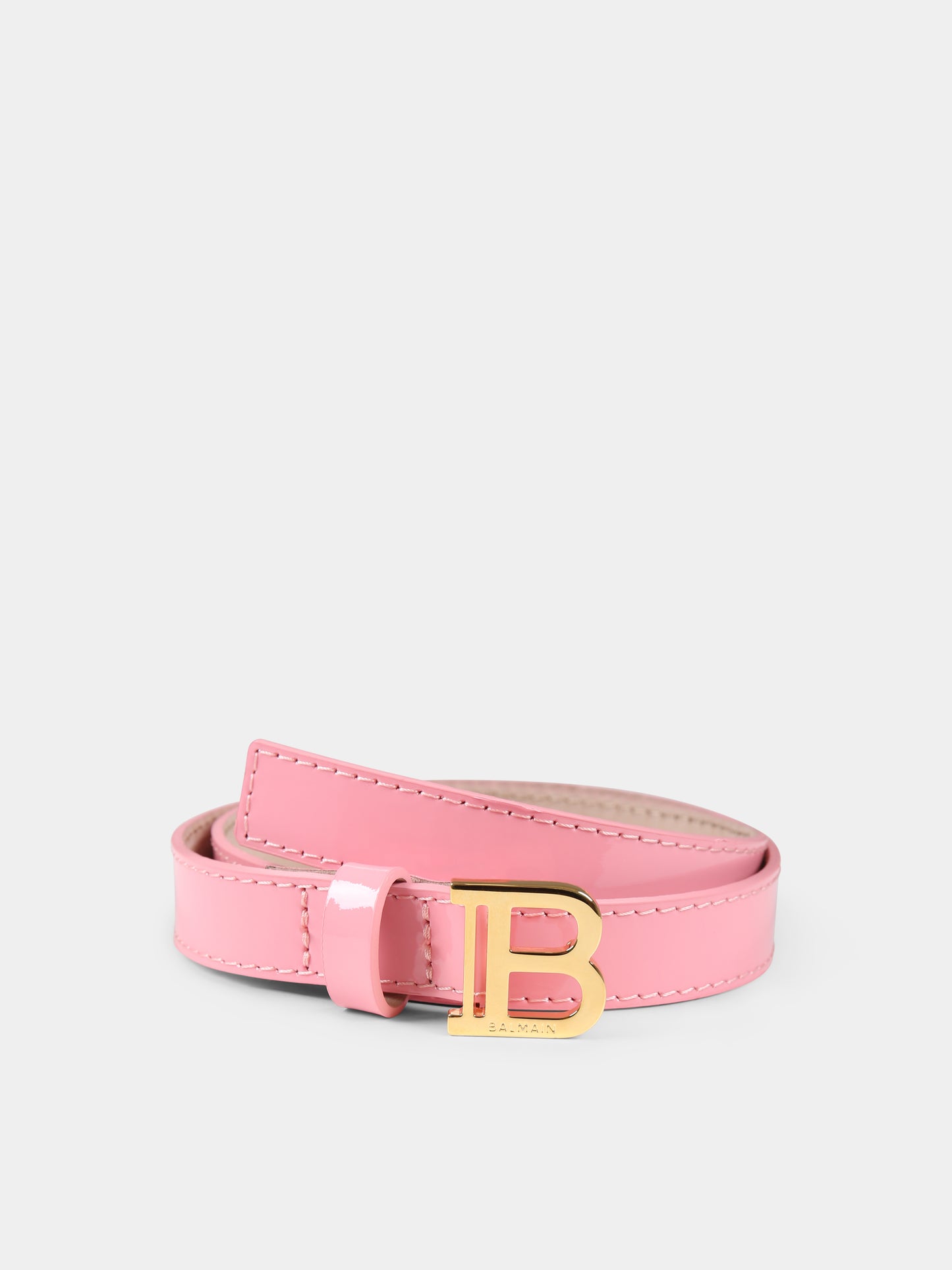 Pink belt for girl with logo