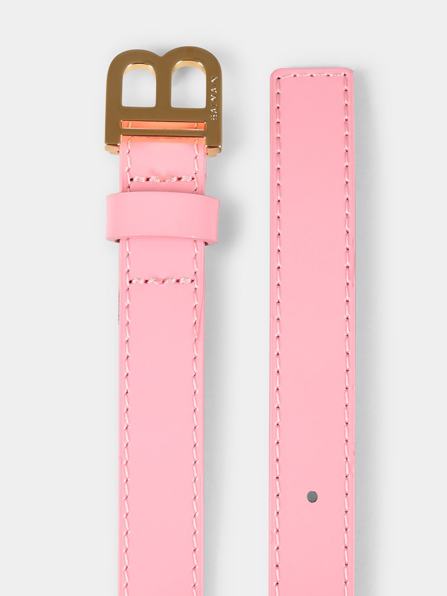 Pink belt for girl with logo