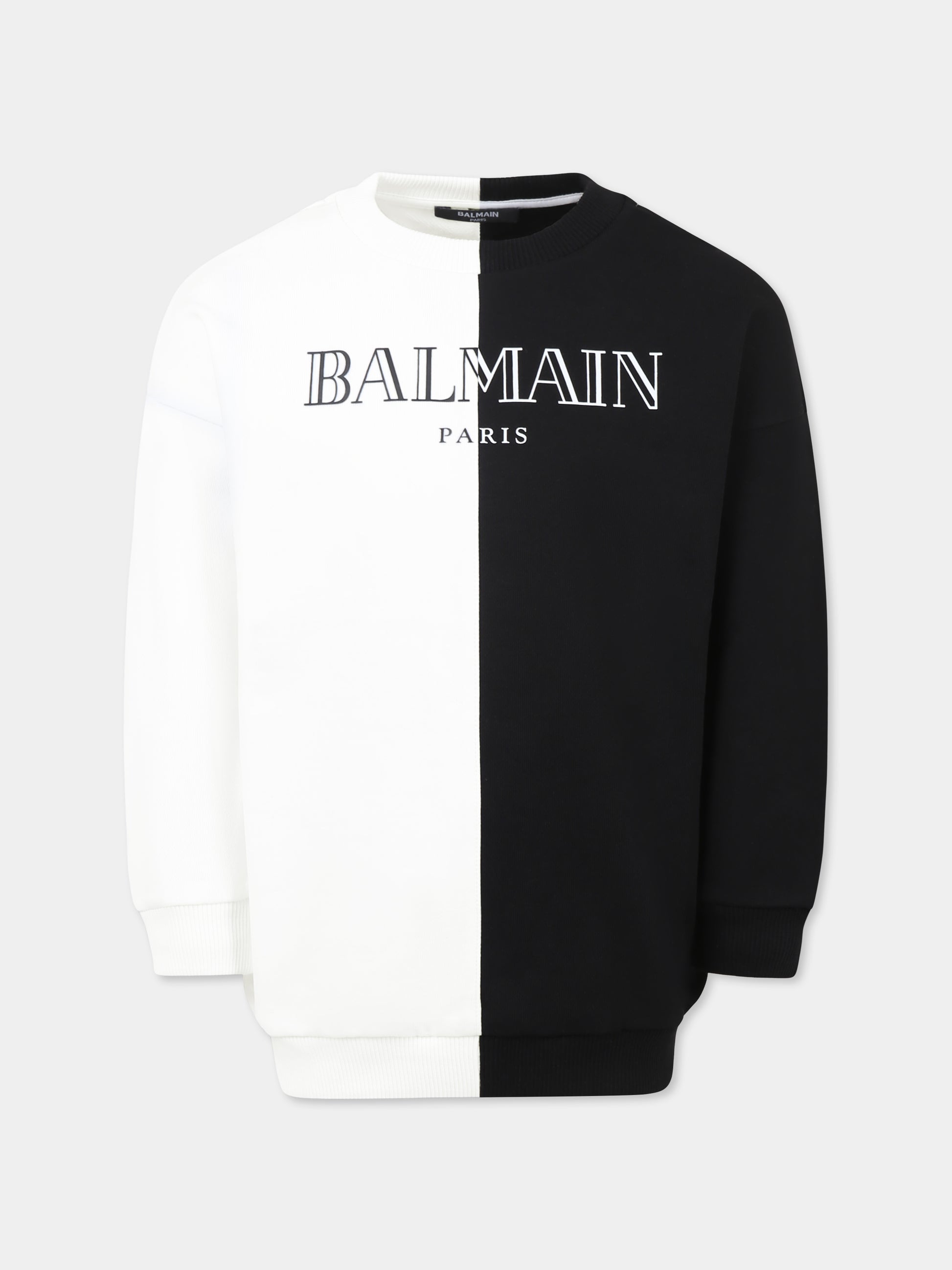 Felpa multicolor per bambini con logo,Balmain Kids,BW4P90 Z0081 100NE