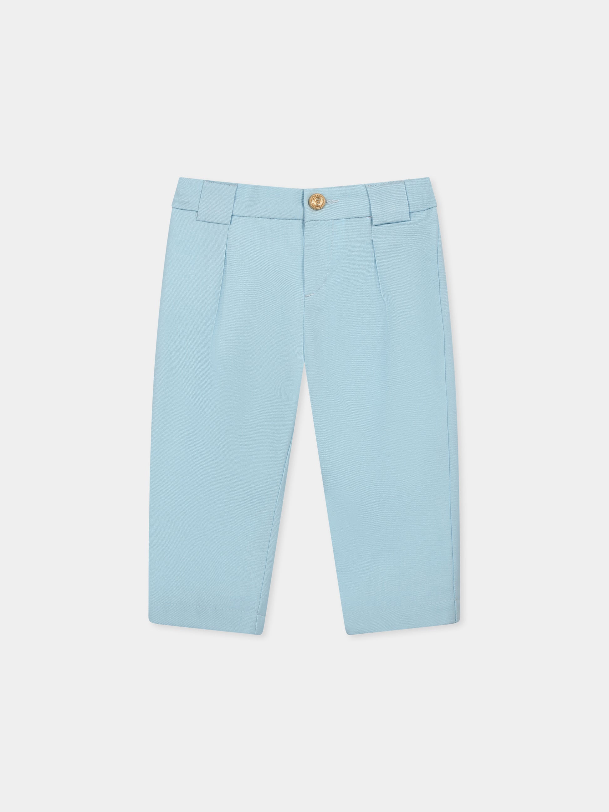Pantaloni celesti per neonato,Balmain Kids,BW6500 I0196 60AOR