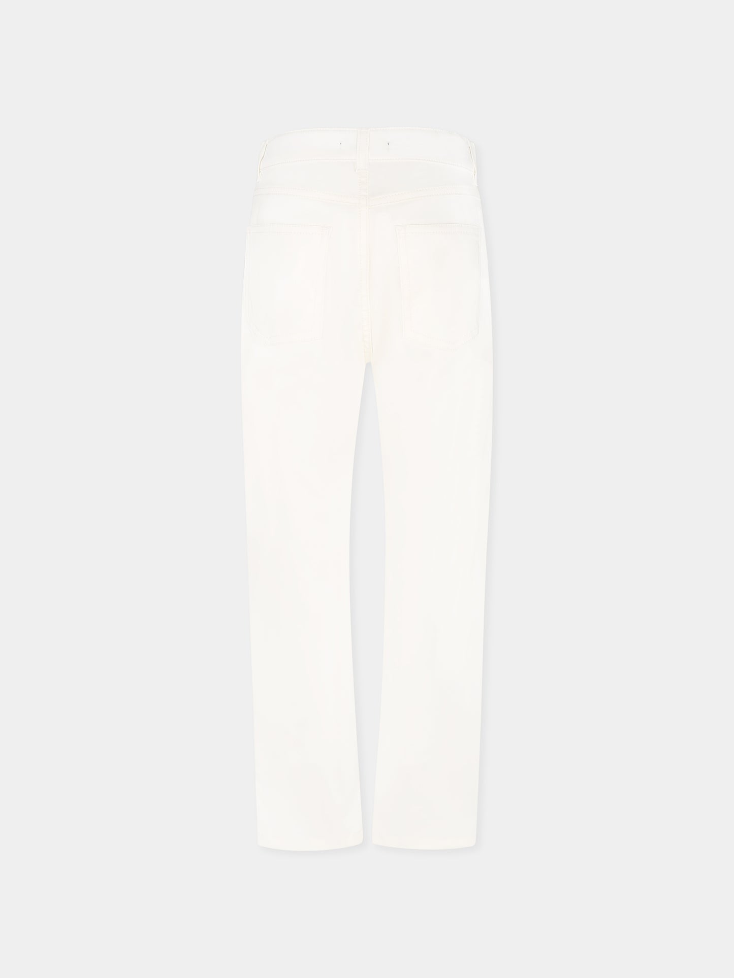Ivory trousers for boy with maze