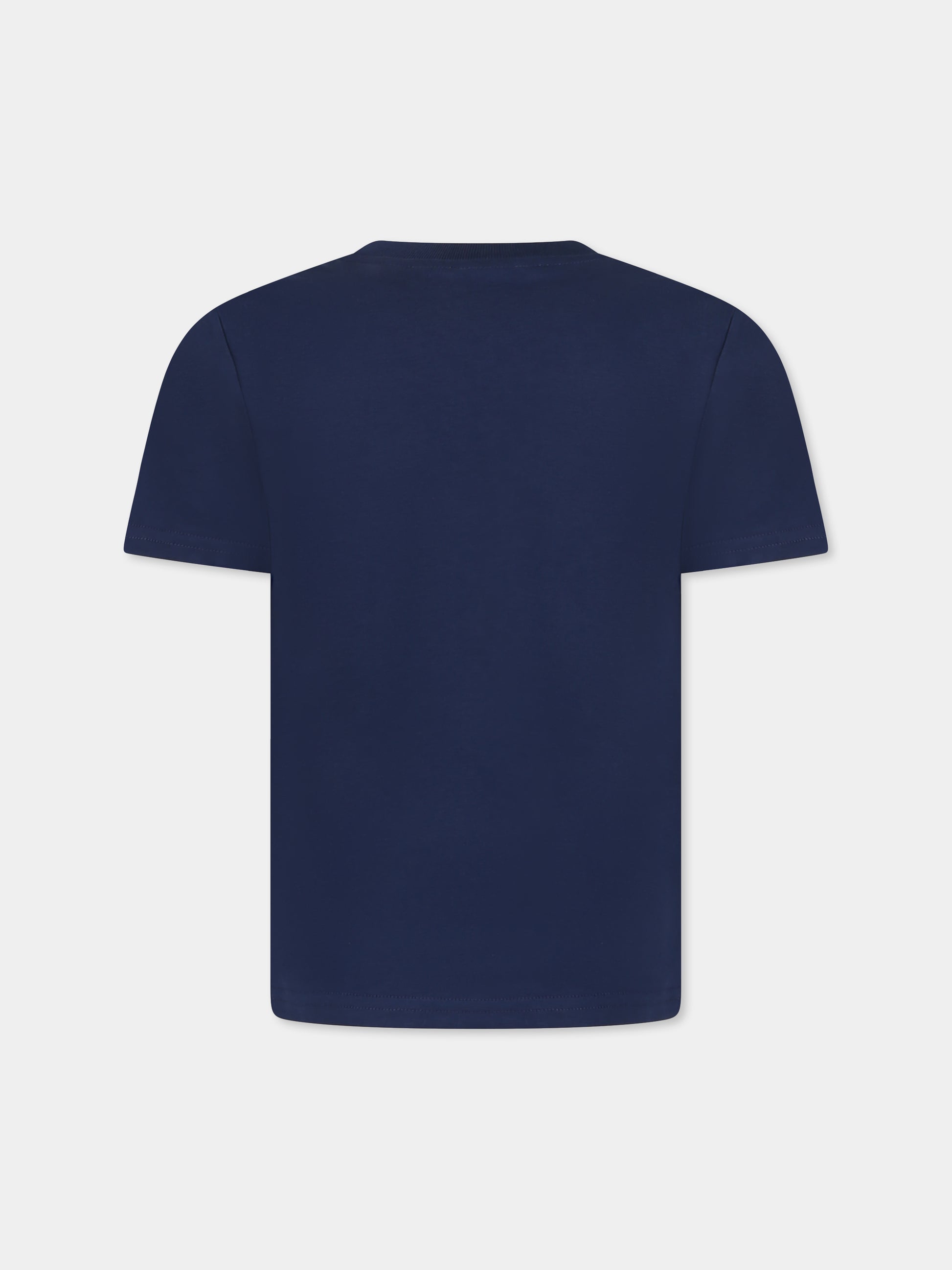 T-shirt blu per bambini con stampa Tennis Club,Casablanca,KS25 JTS 038 03 EX