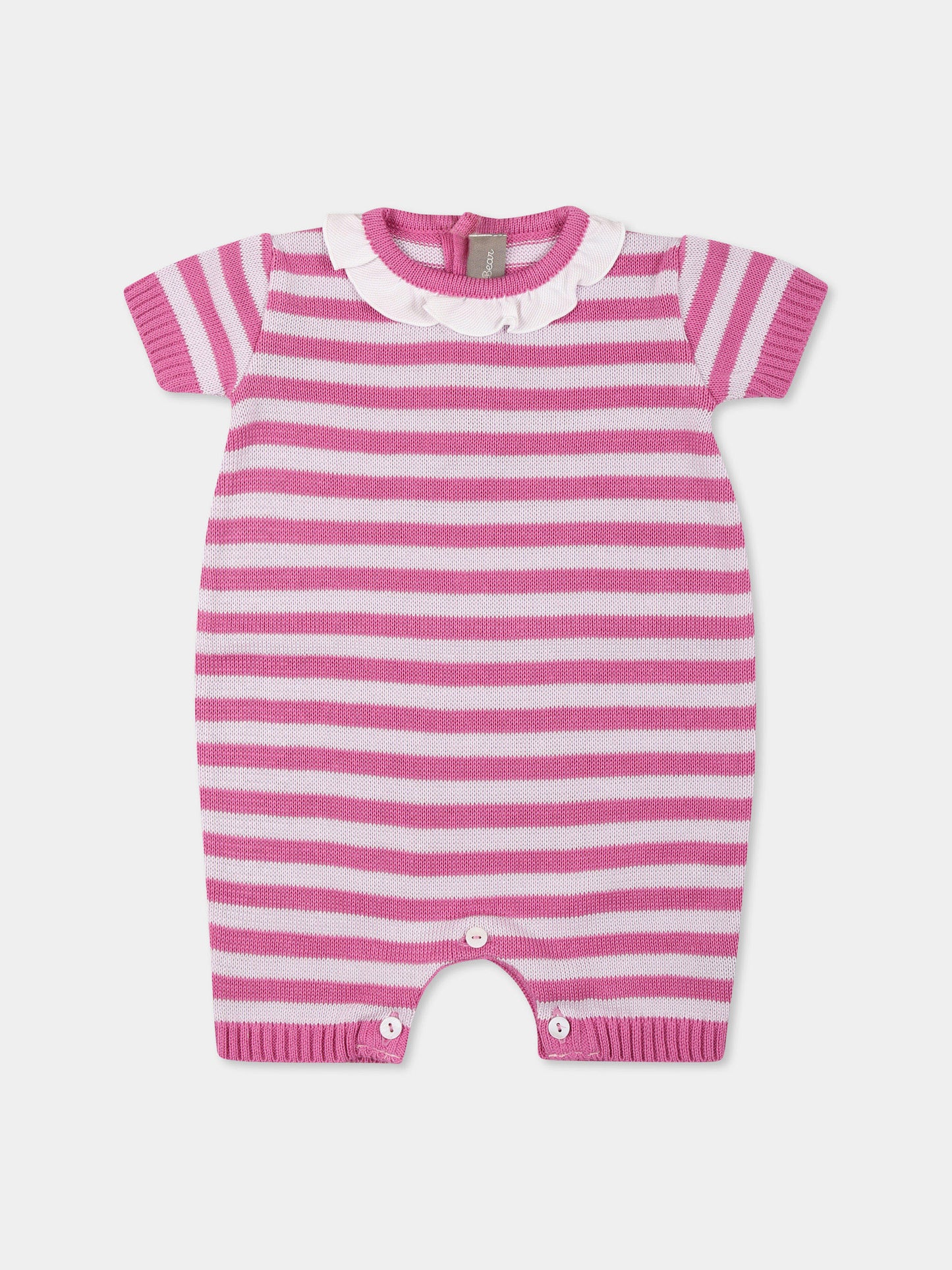 Pagliaccetto fucsia per neonata,Little Bear,1122 PEONIA/GLICINE