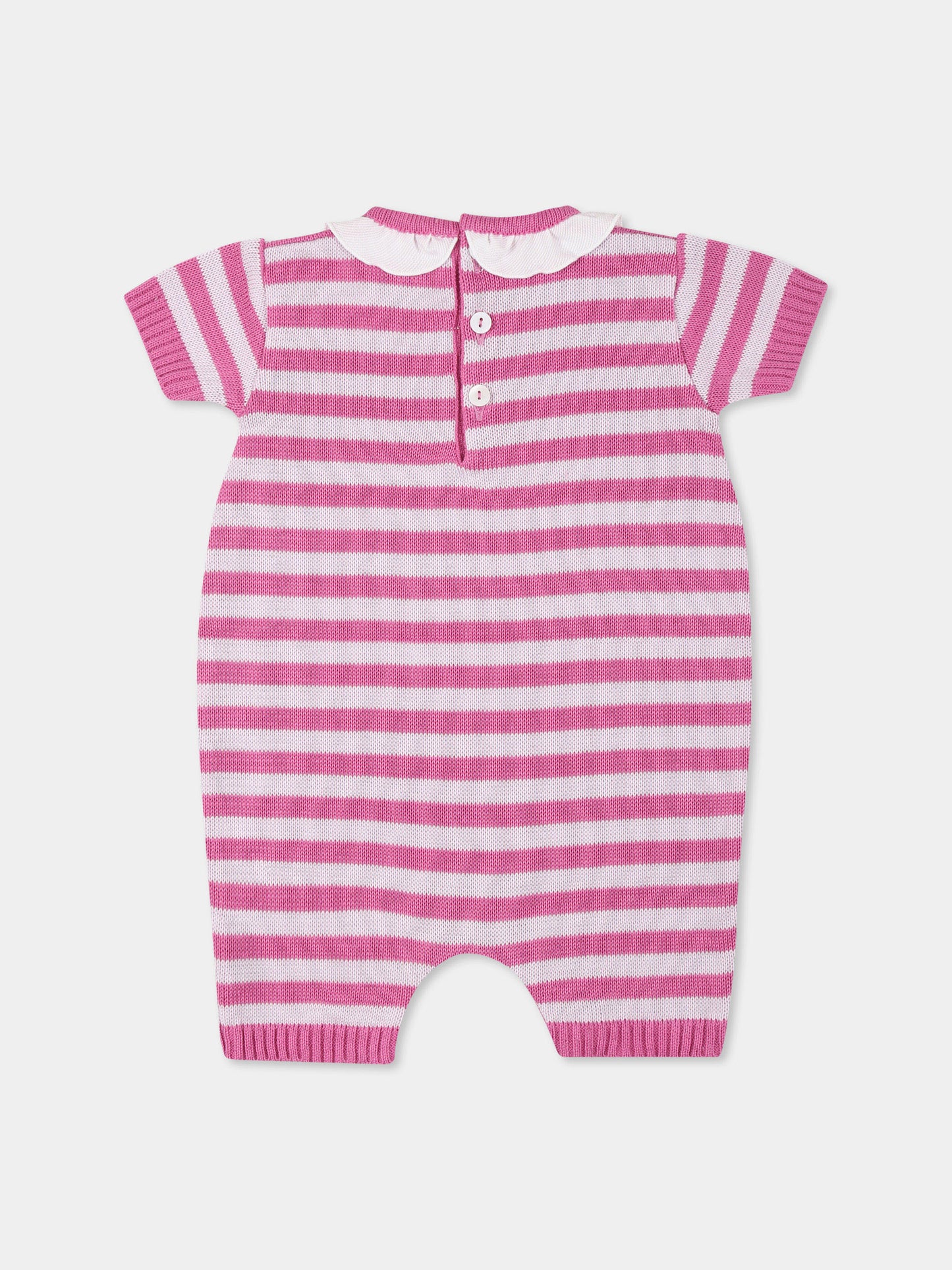 Pagliaccetto fucsia per neonata,Little Bear,1122 PEONIA/GLICINE
