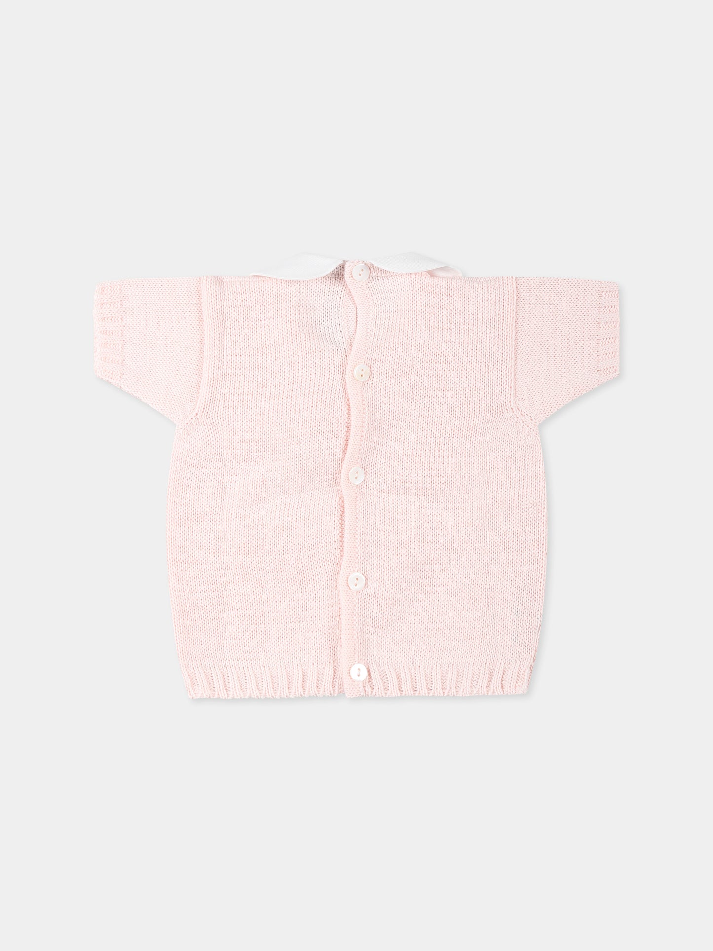 Maglione rosa per neonata con fiocco,Little Bear,1010 CIPRIA