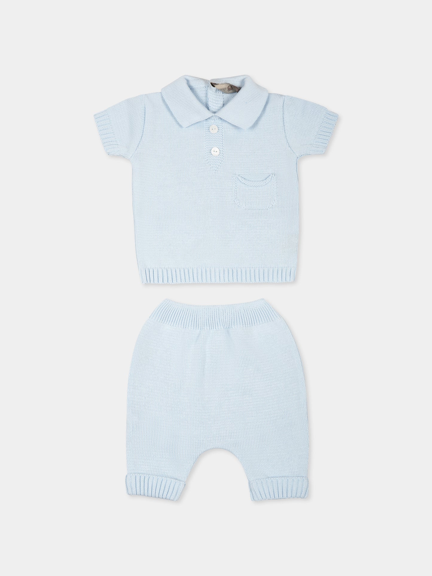 Light blue birth set for baby boy