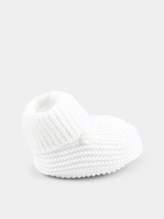 Babbucce bianche per neonati,Little Bear,1137 BIANCO