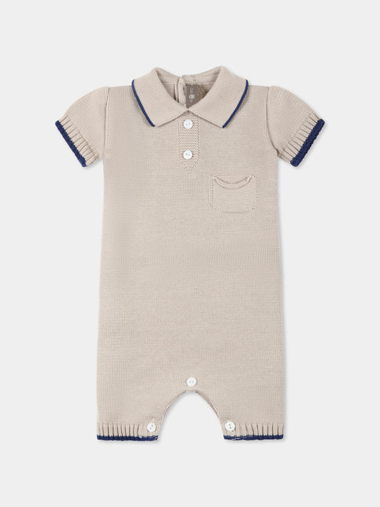 Pagliaccetto beige per neonato,Little Bear,1123  CORDA/BLU