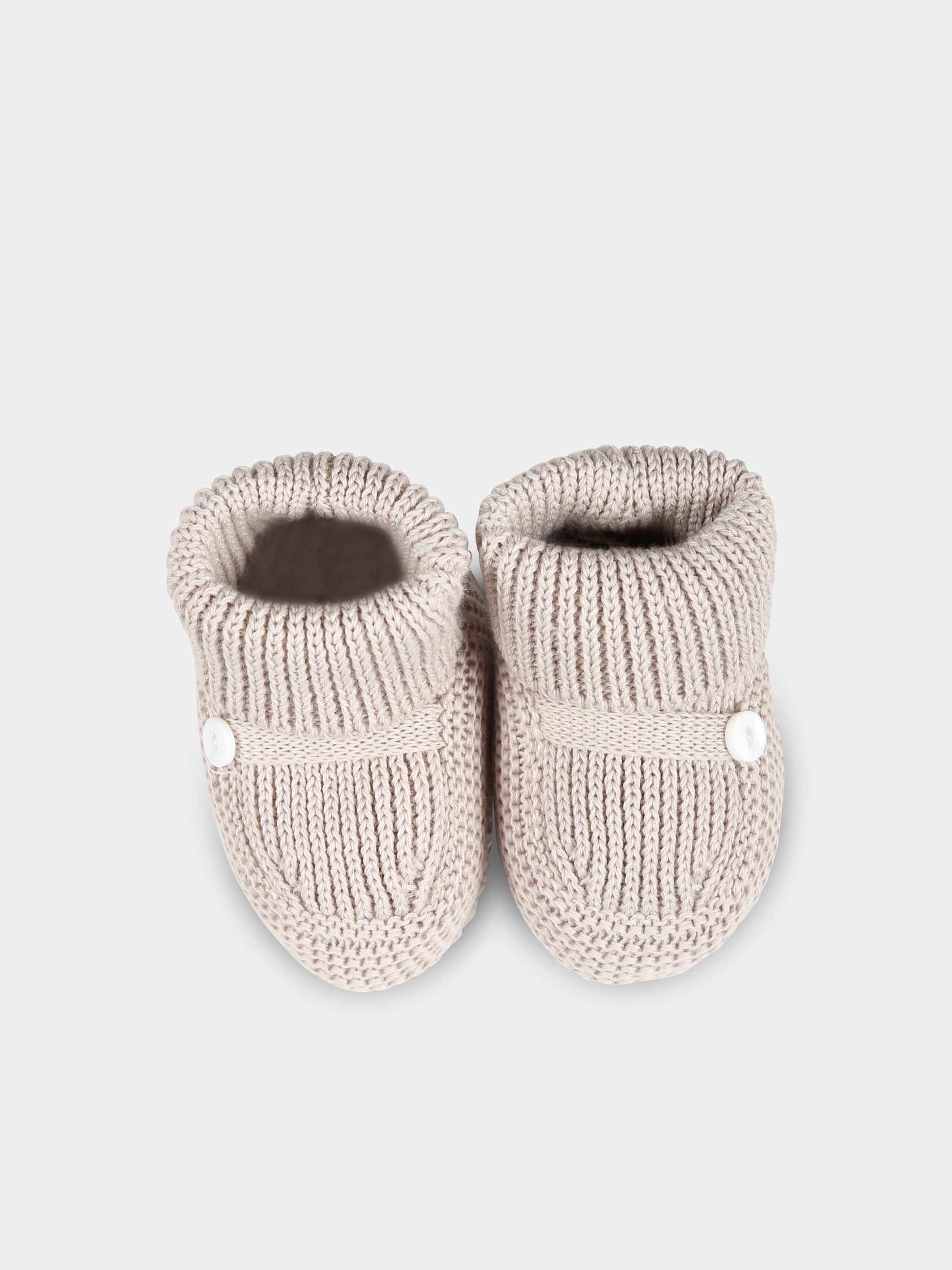 Babbucce beige per neonati,Little Bear,1137 CORDA