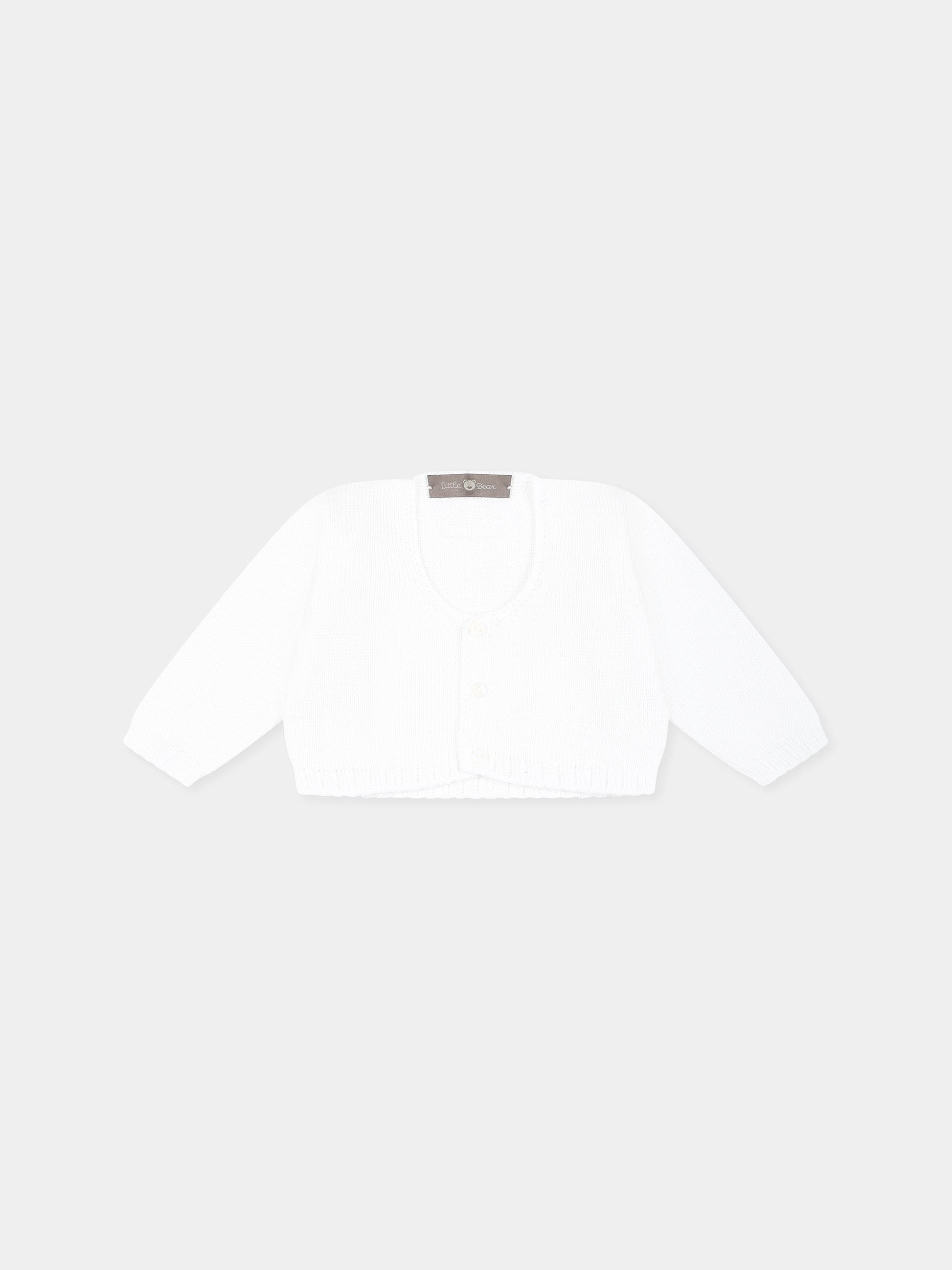 Cardigan bianco per neonati,Little Bear,1001 BIANCO
