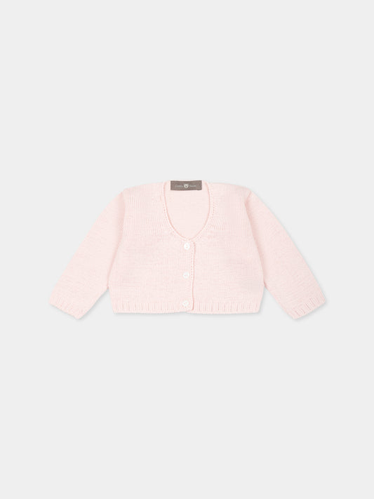 Pink cardigan for baby girl