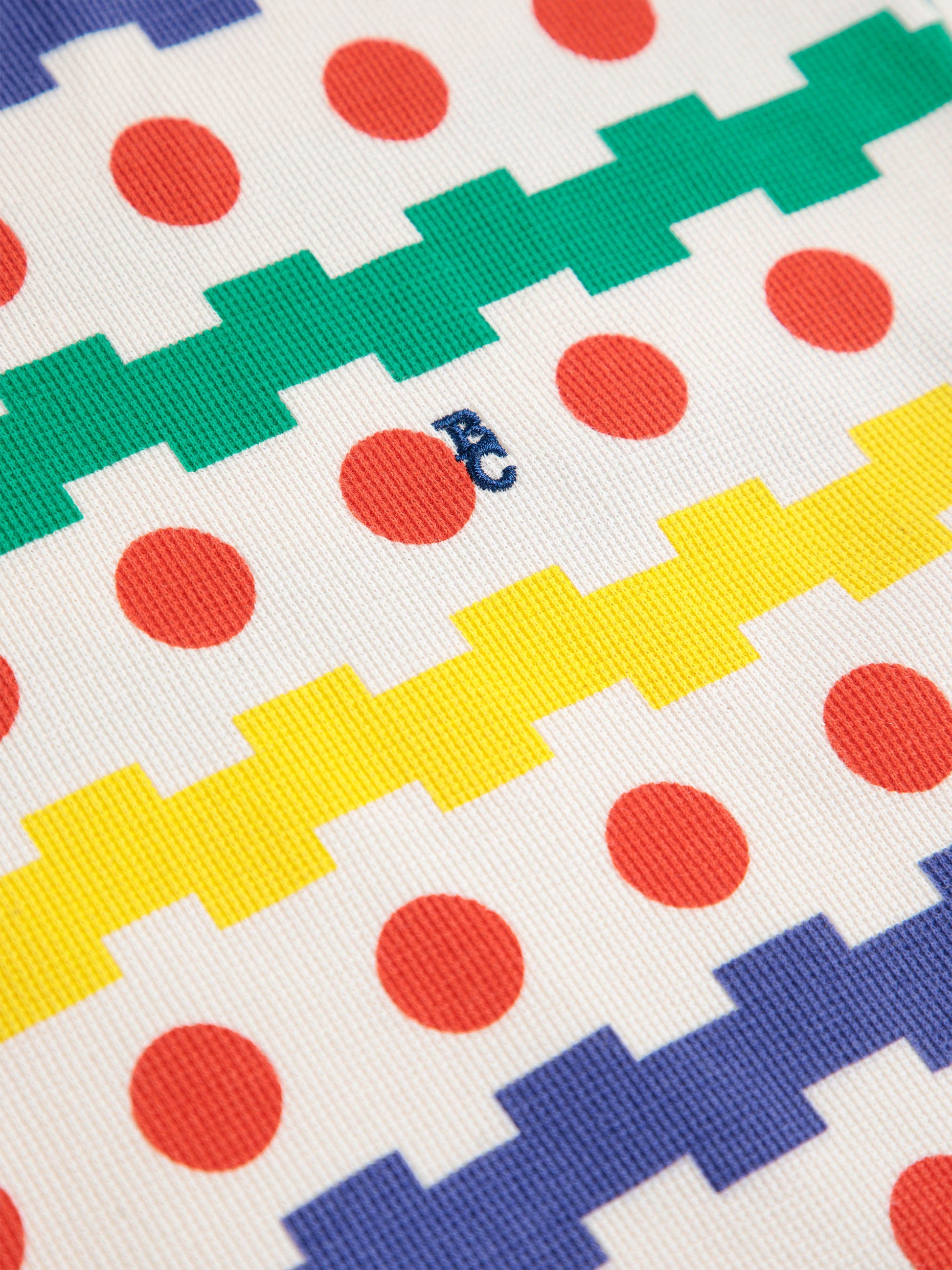 T-shirt bianca per bambini con stampa geometrica,Bobo Choses,B125AC008