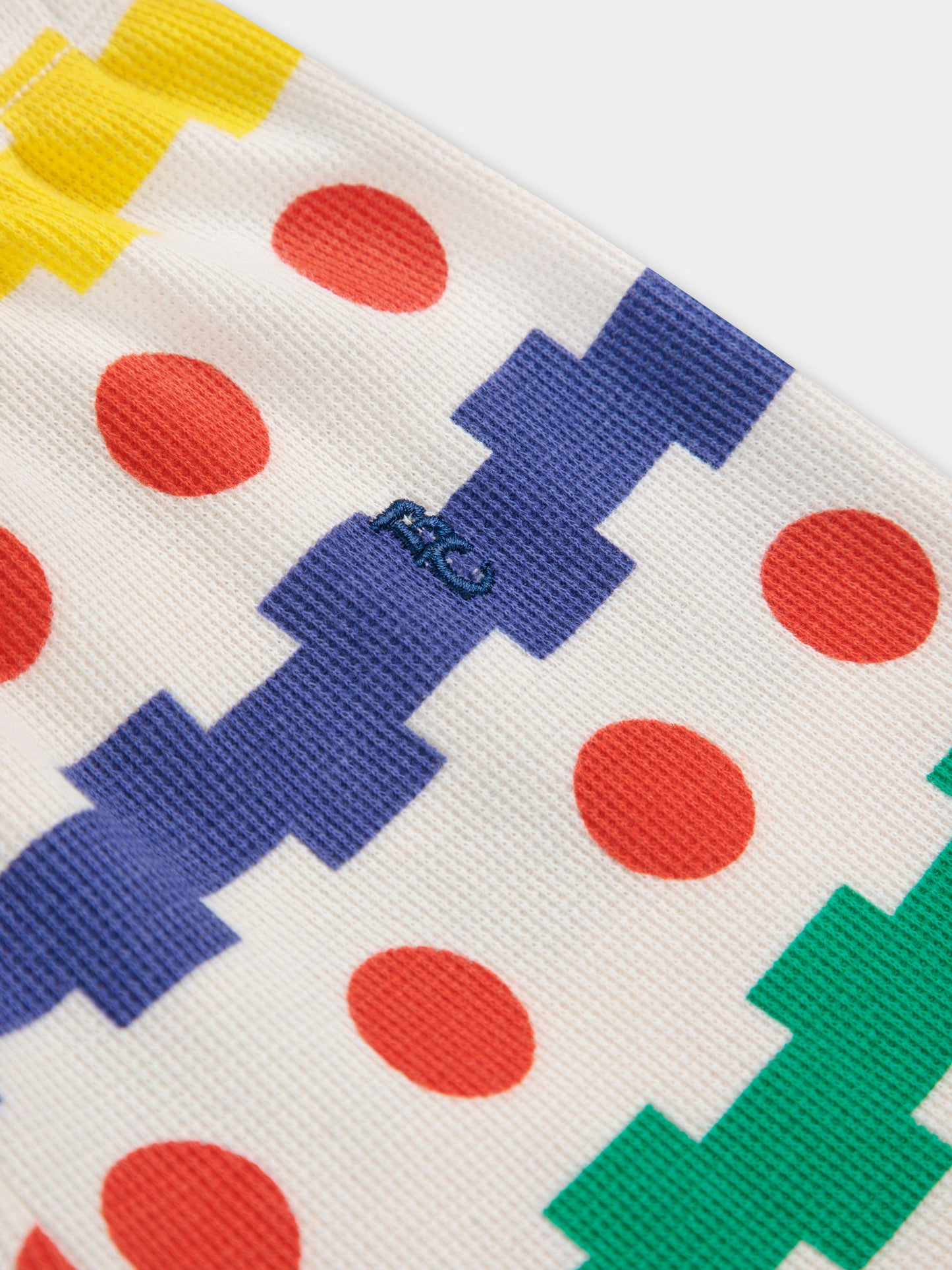 White trousers for baby kds with geometric print