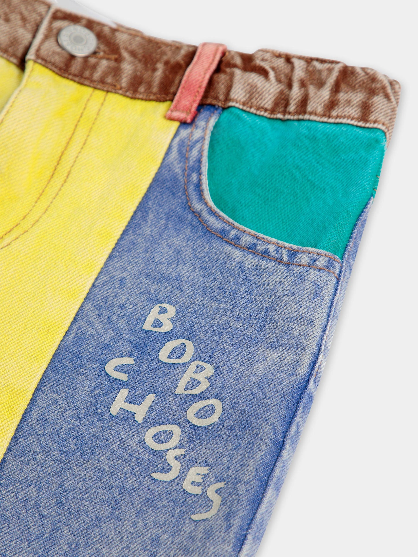 Jeans multicolor per bambini con logo,Bobo Choses,B125AC087