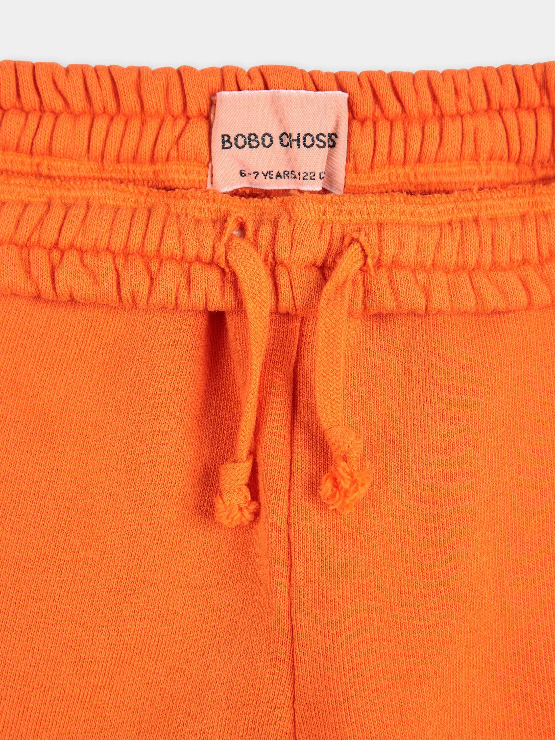 Pantaloni arancioni per bambini con logo,Bobo Choses,B125AC140