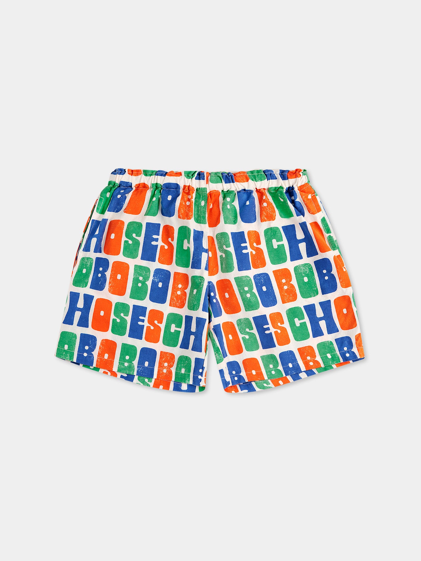 Shorts multicolor per bambini con logo all over,Bobo Choses,B125AC133