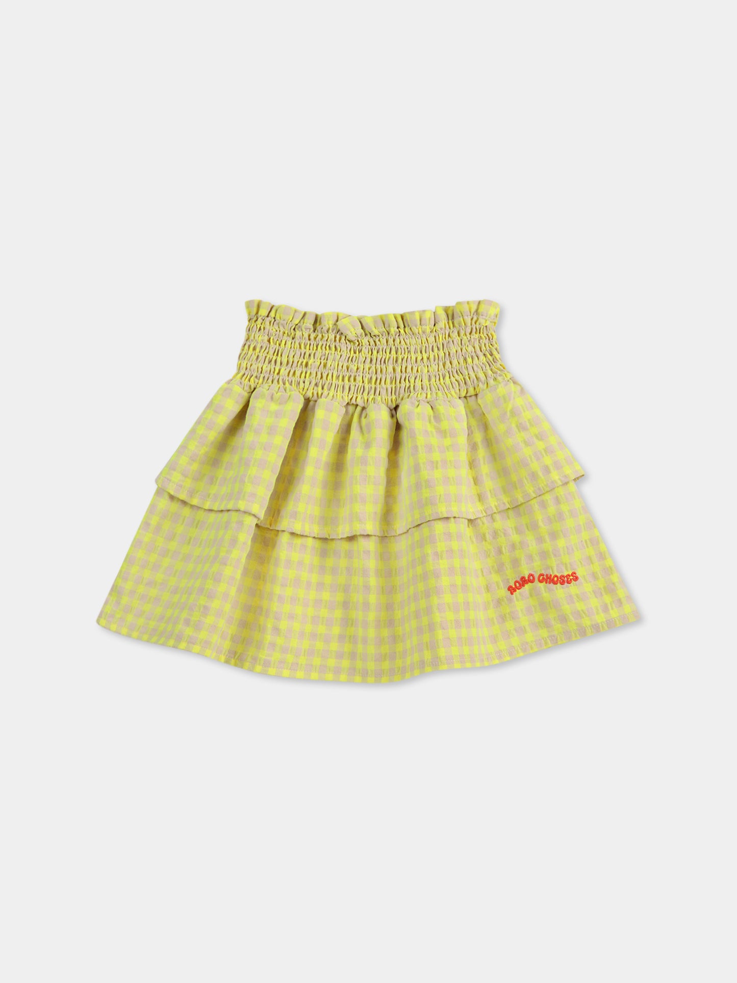 Gonna gialla per bambina con logo,Bobo Choses,B125AC068