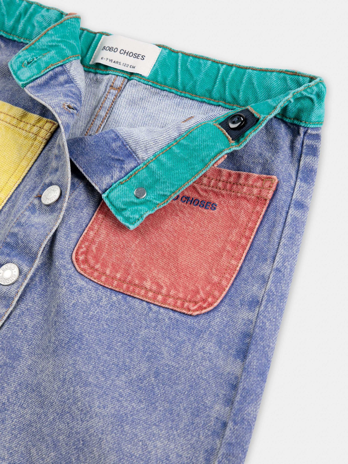 Gonna denim per bambina con logo,Bobo Choses,B125AC072