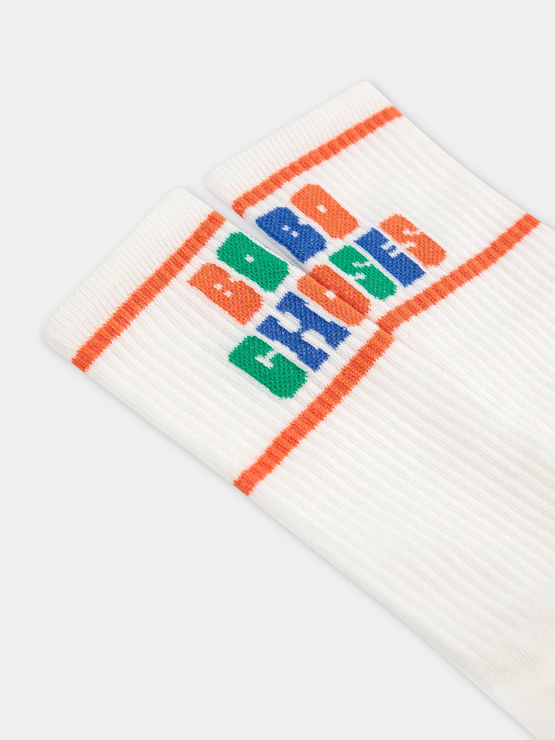 Calze bianche per bambini con logo,Bobo Choses,B125AI035