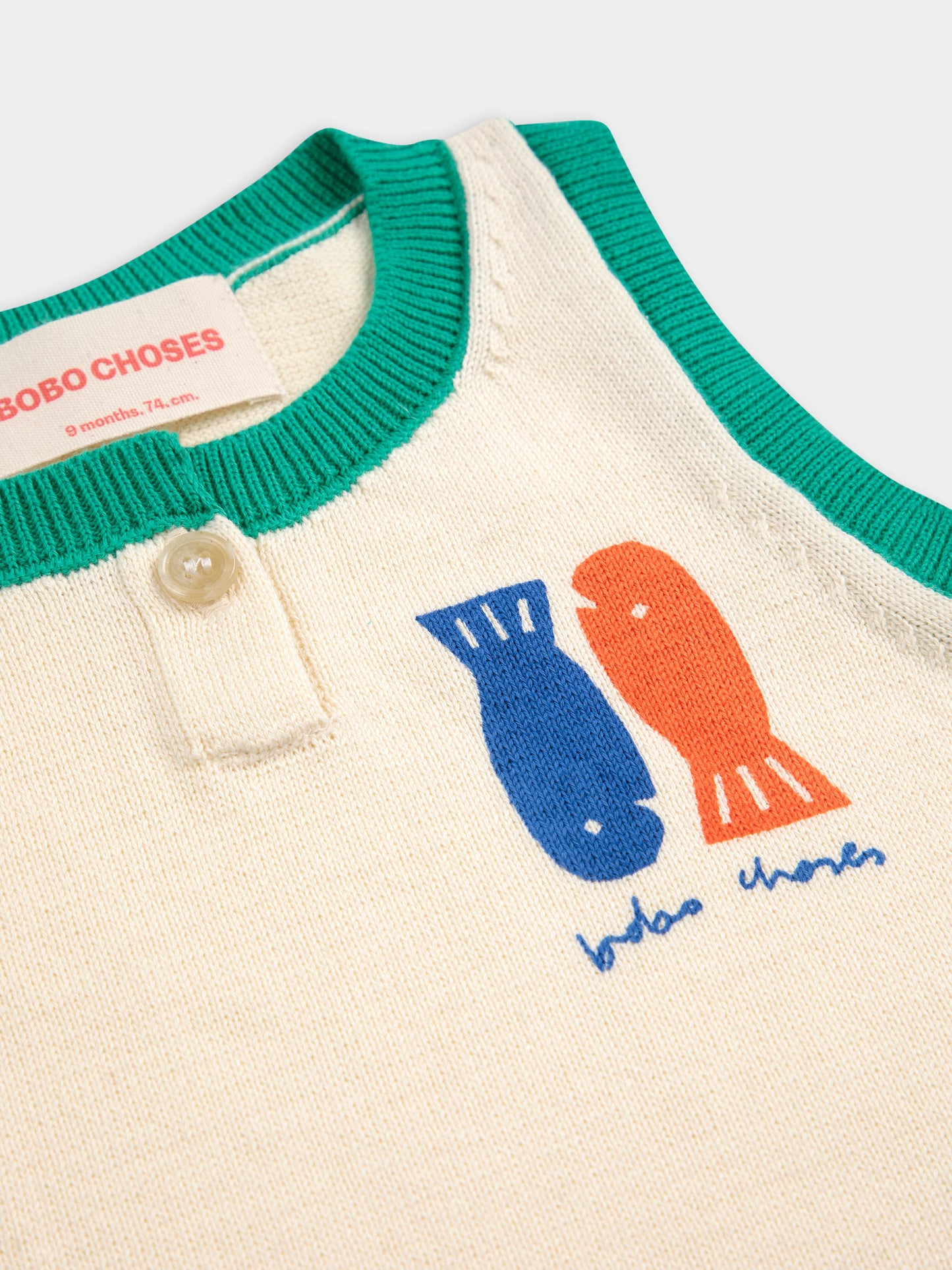 Completo avorio per neonati con logo,Bobo Choses,B125AB106