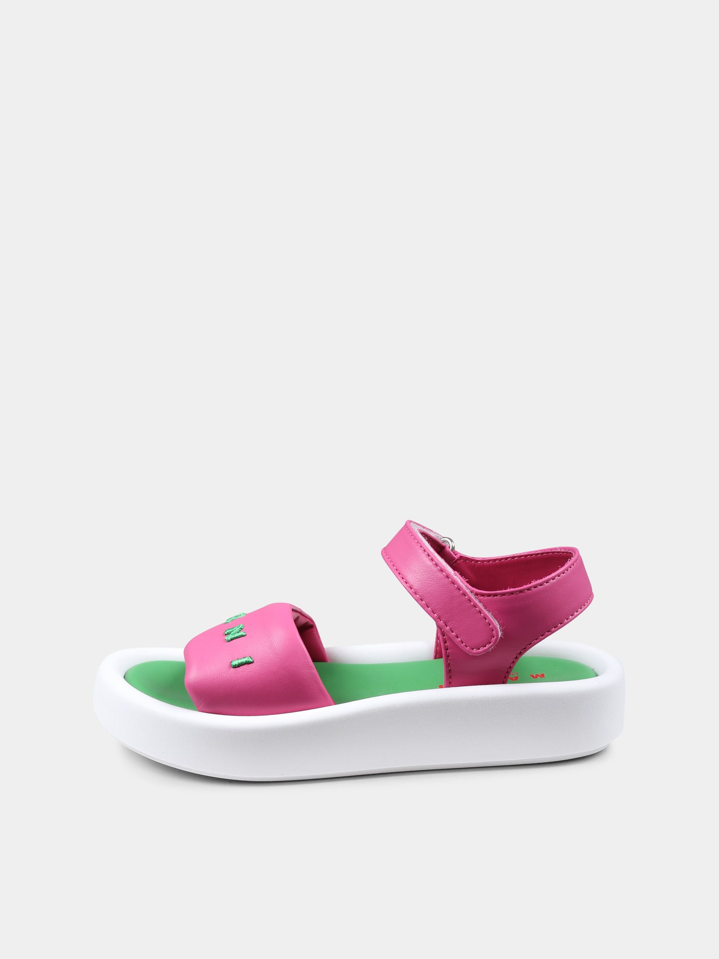 Sandali fucsia per bambina con logo,Marni Kids,79554 3