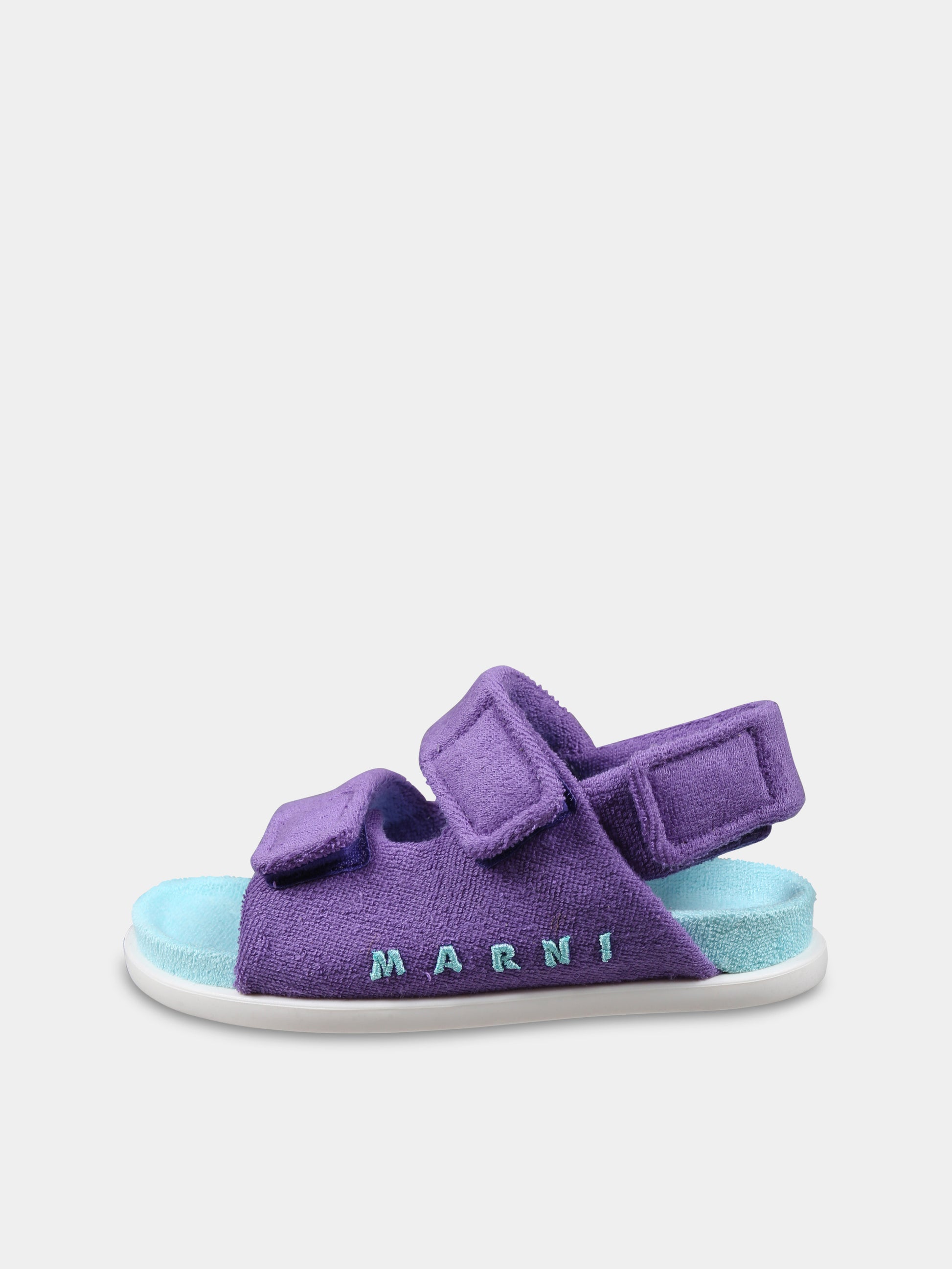 Sandali viola per bambina con logo,Marni Kids,79561 2