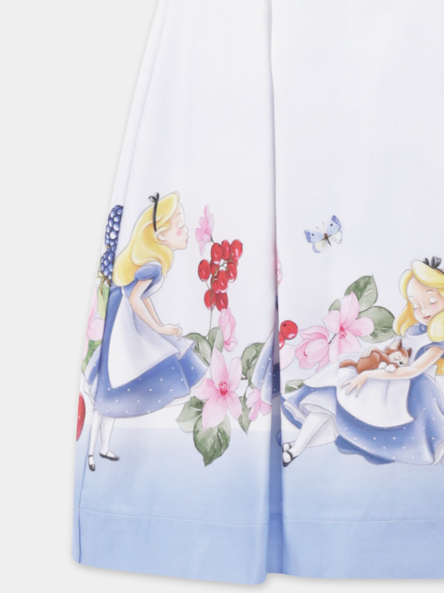 White dress for girl with Alice in Wonderland