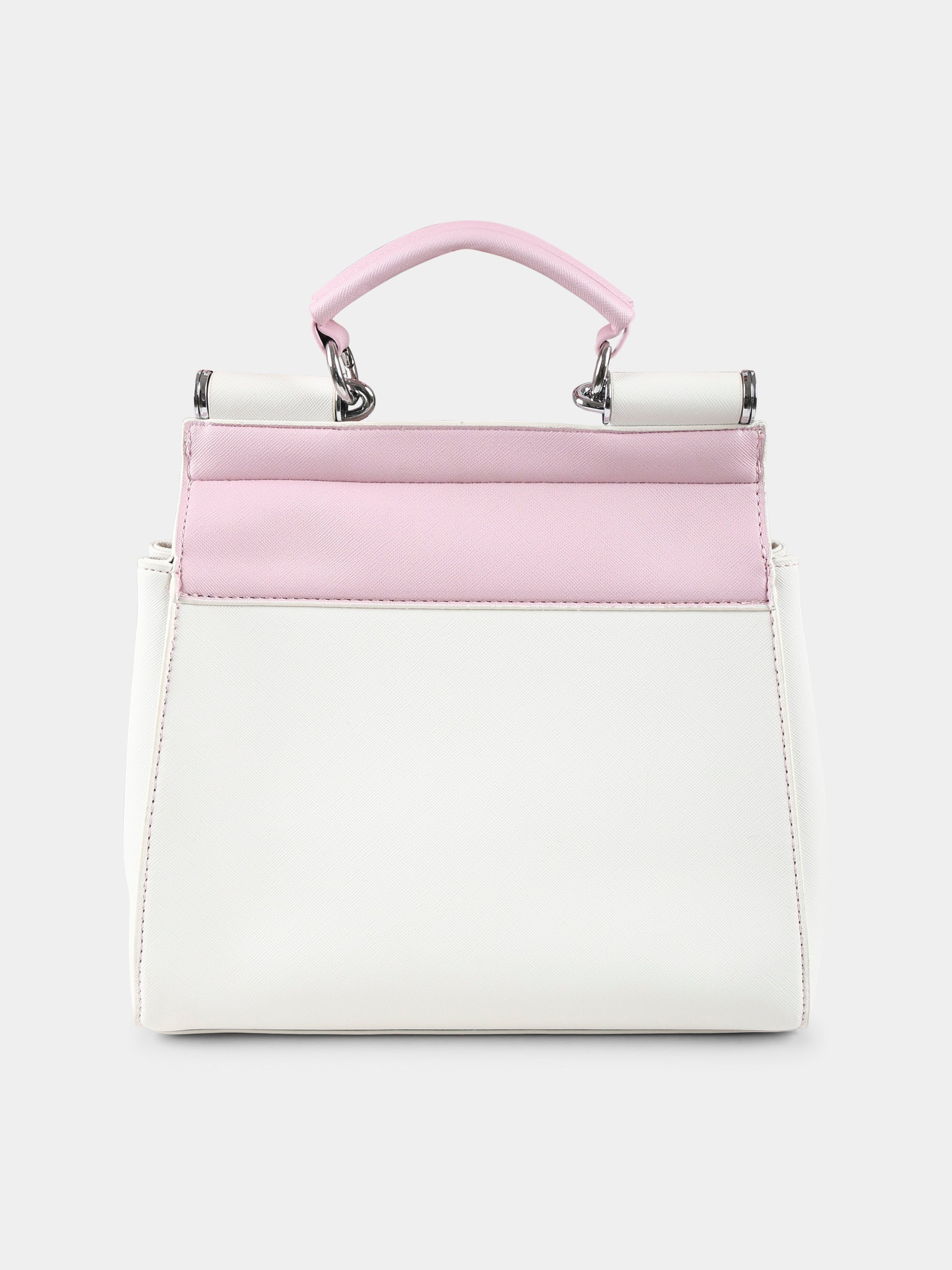 Borsa avorio per bambina con Alice nel Paese delle Meraviglie,Monnalisa,19E013 5785 0190