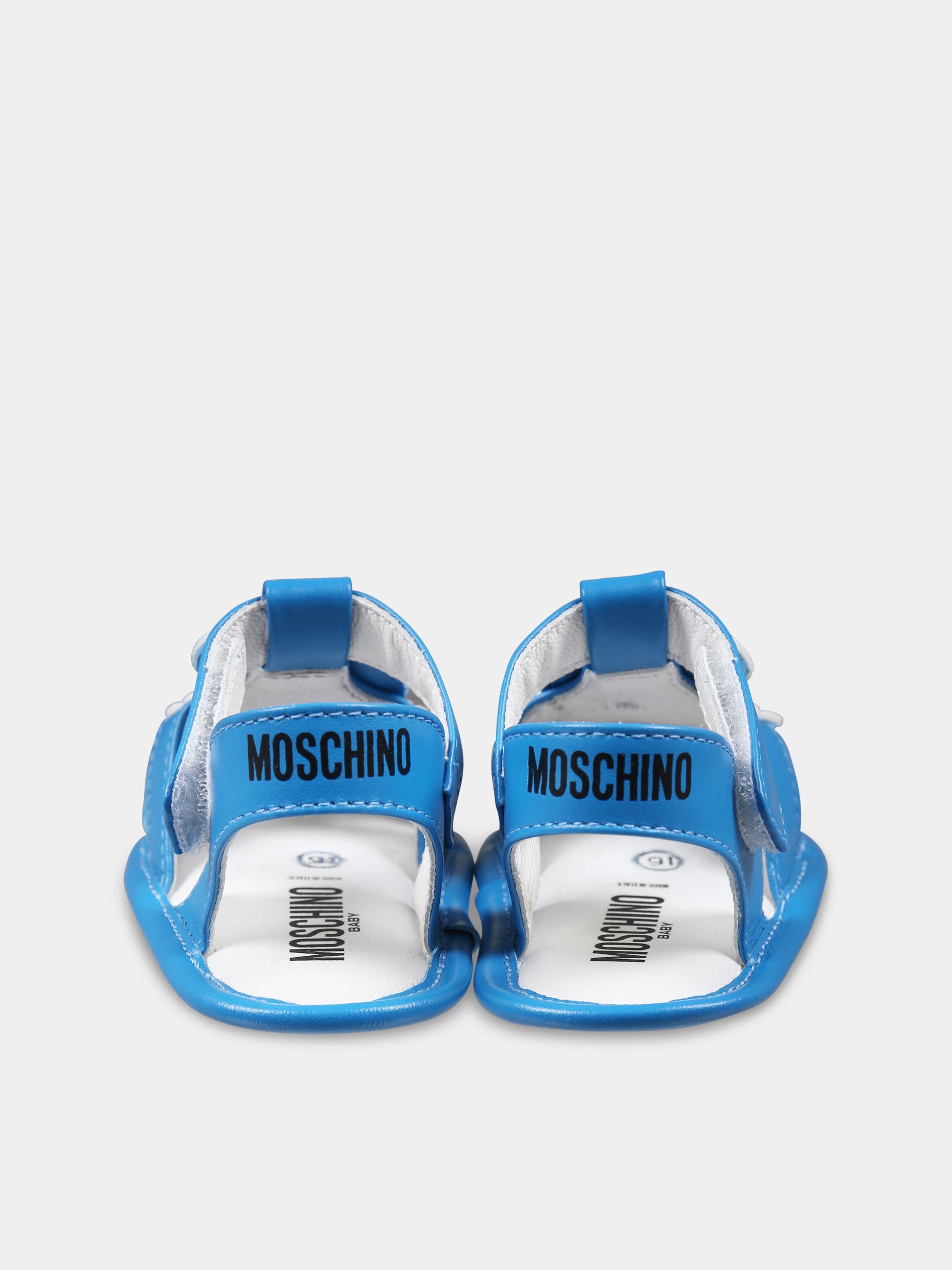 Ragnetti azzurri per neonato con Teddy Bear,Moschino Kids,80386 83952