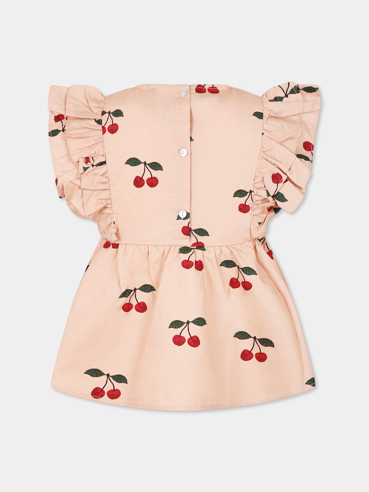 Pink top for girl with cherries