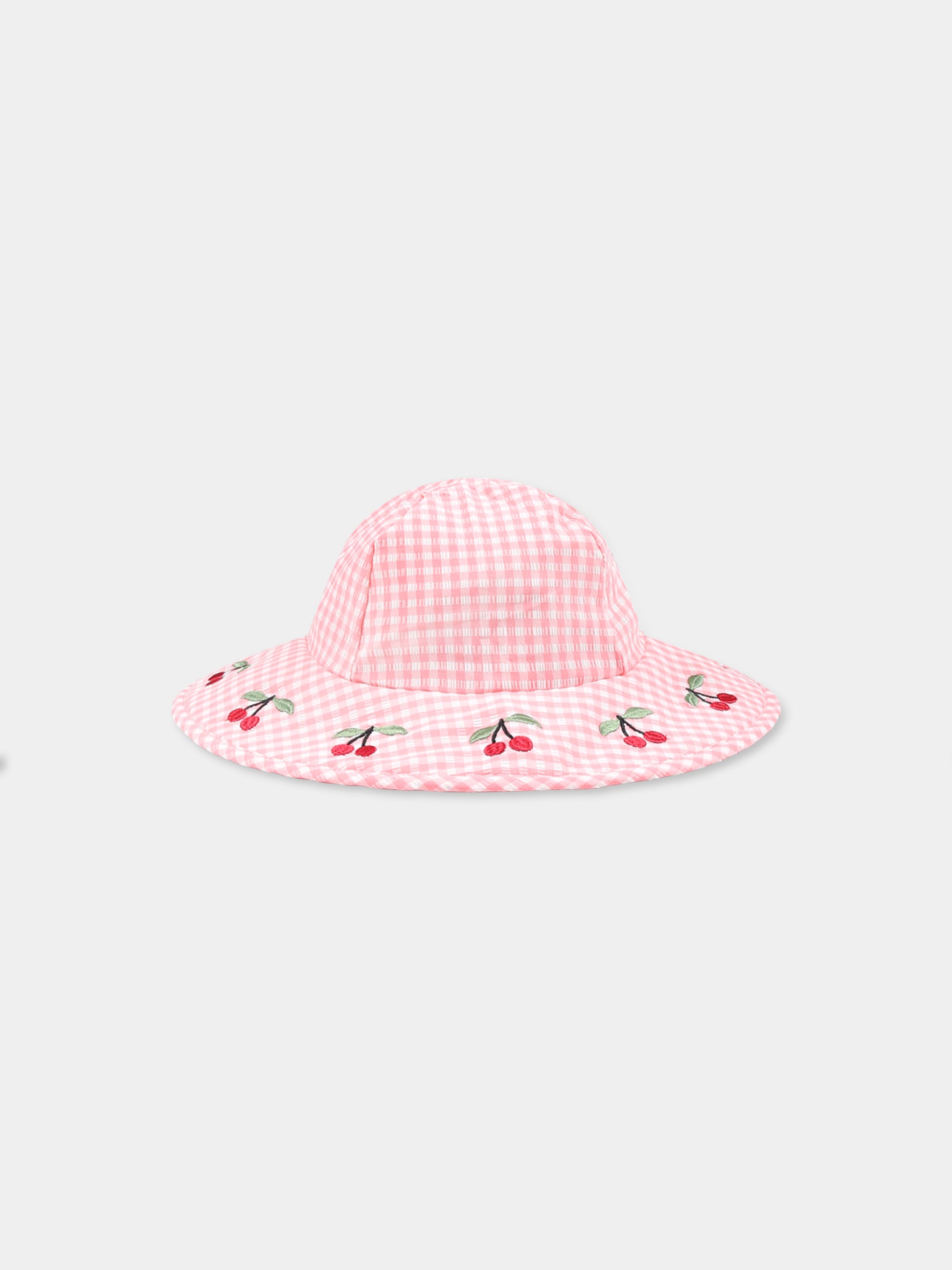 Cloche rosa per bambina con ciliegie,Konges Sløjd,KS102493 GERANIUM PINK