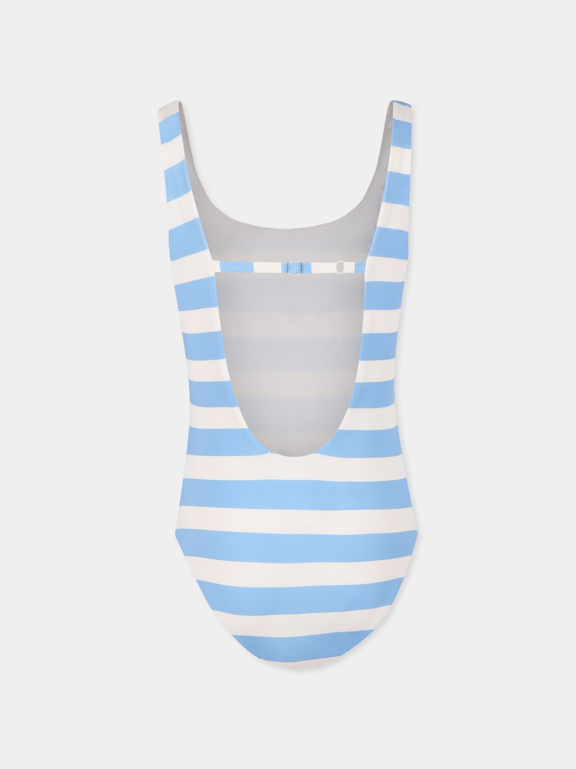 Costume intero celeste per bambina con logo,Philosophy,I9E033 5782 P458