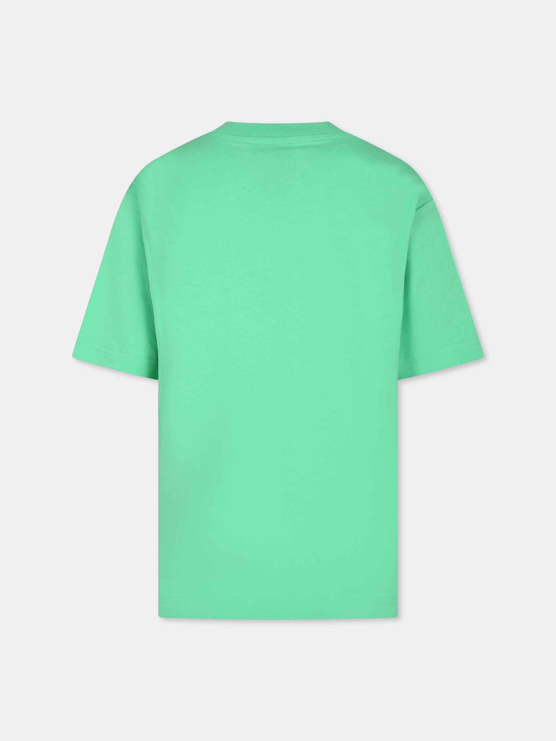 T-shirt verde per bambino con logo,Diesel,J01131 KYAR1 K575