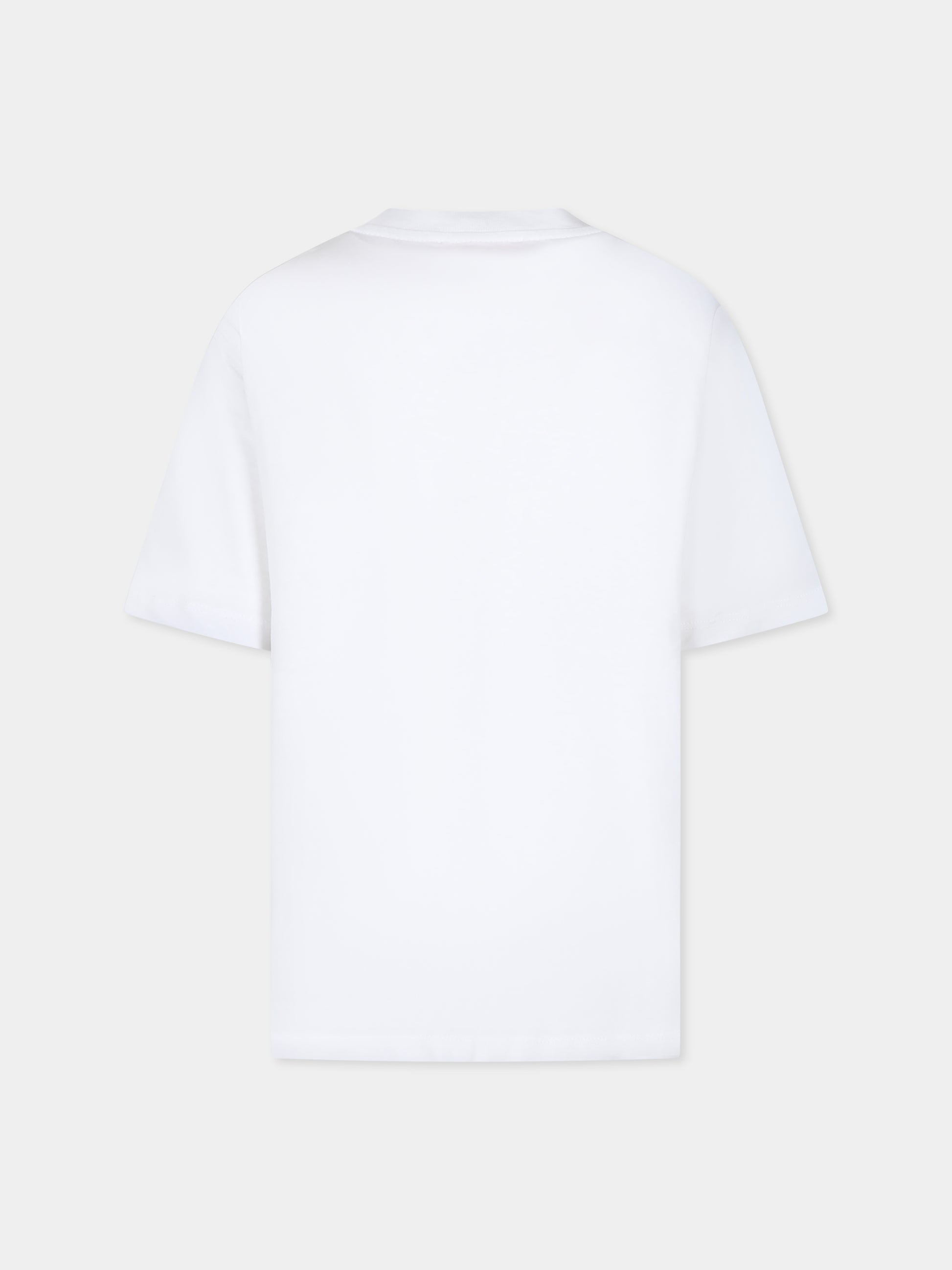 T-shirt bianca per bambino con logo,Diesel,J01905 KYAYD K100