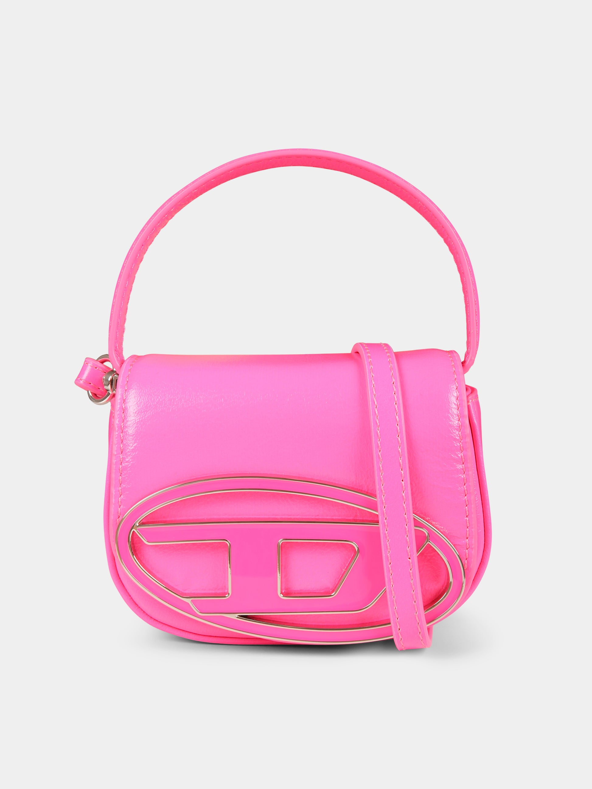 Borsa rosa per bambina con logo,Diesel,J01572 P3193 T4343