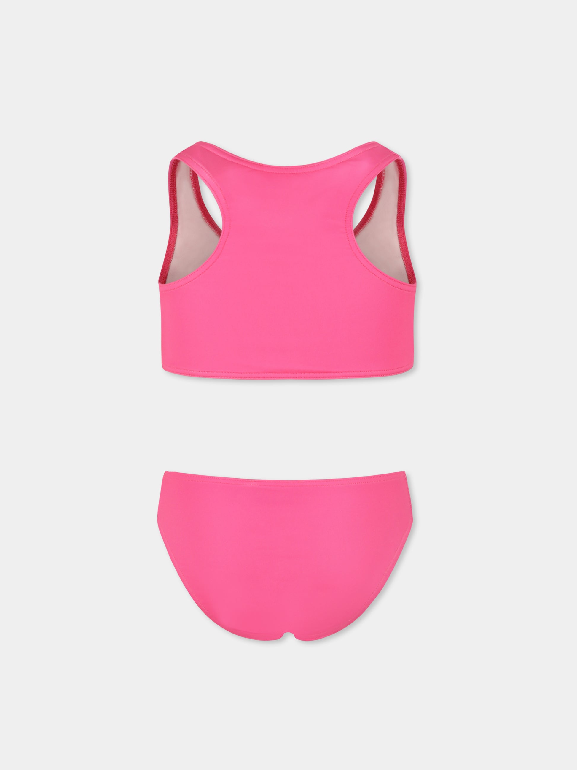 Bikini fucsia per bambina con Teddy Bear,Moschino Kids,HAL00P LKA00 50533