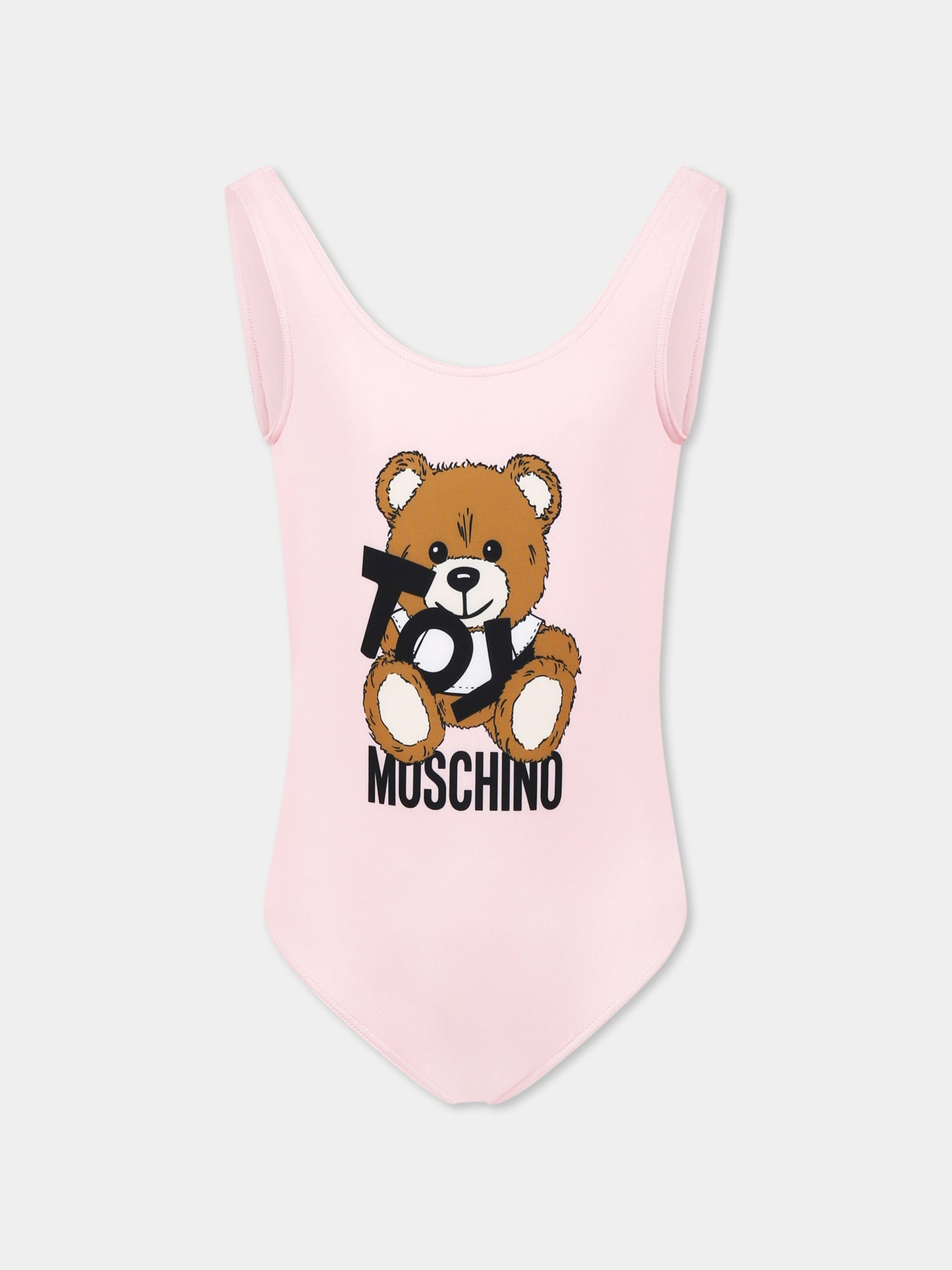 Pink swimsuit for girl with Teddy Bear