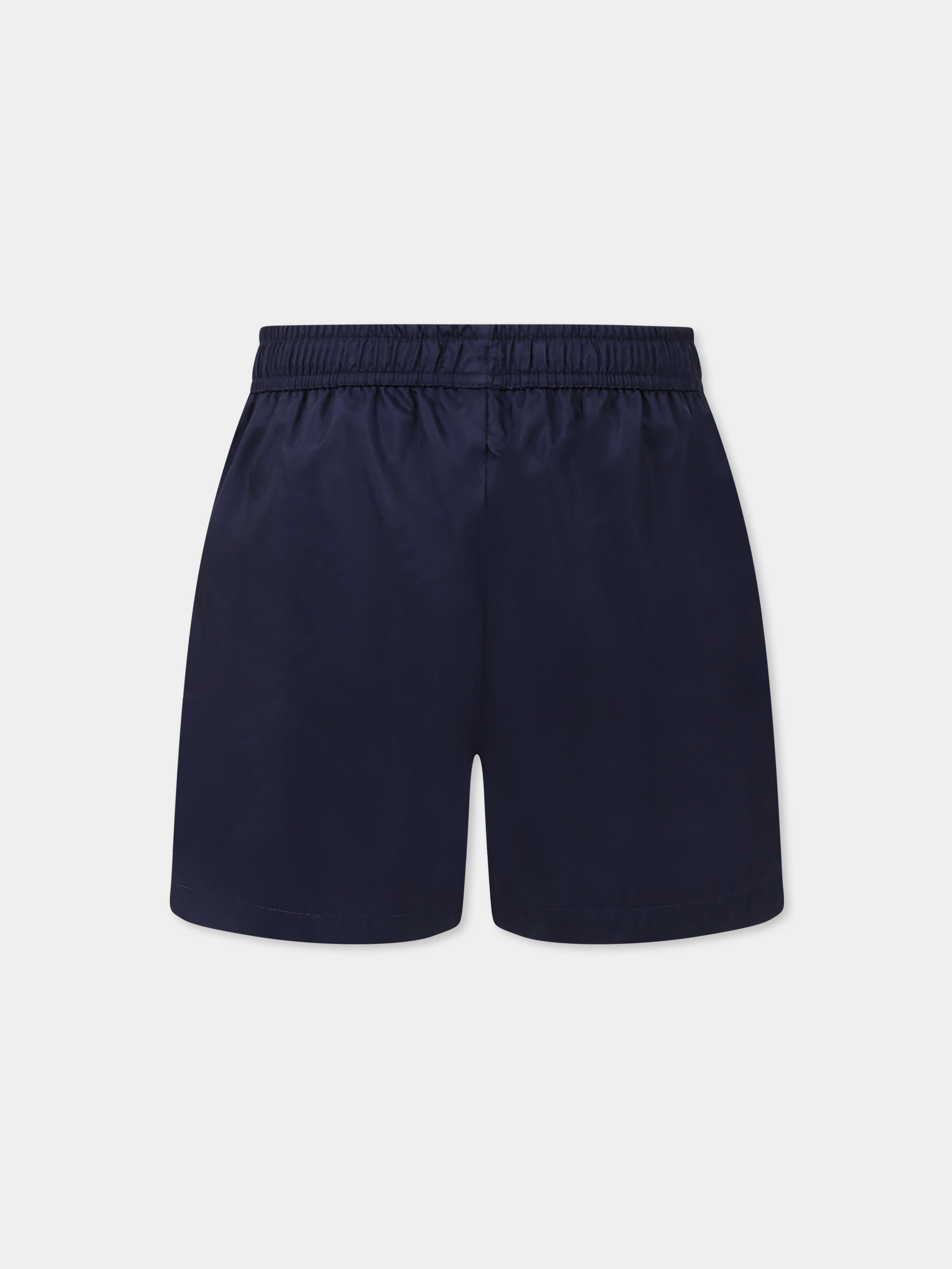 Boxer mare blu per bambino con logo,Moschino Kids,HUL01J LKA02 40016