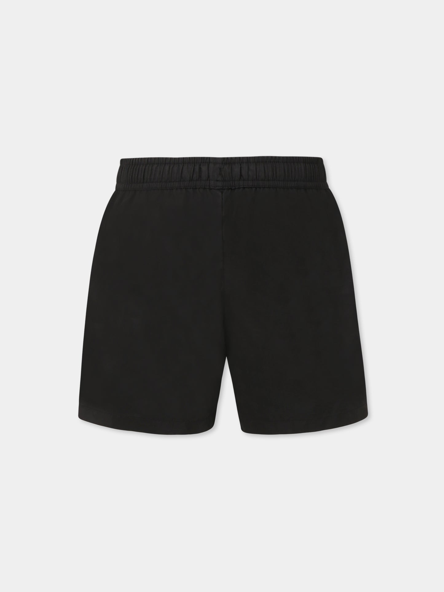 Black swim shorts for boy with logo