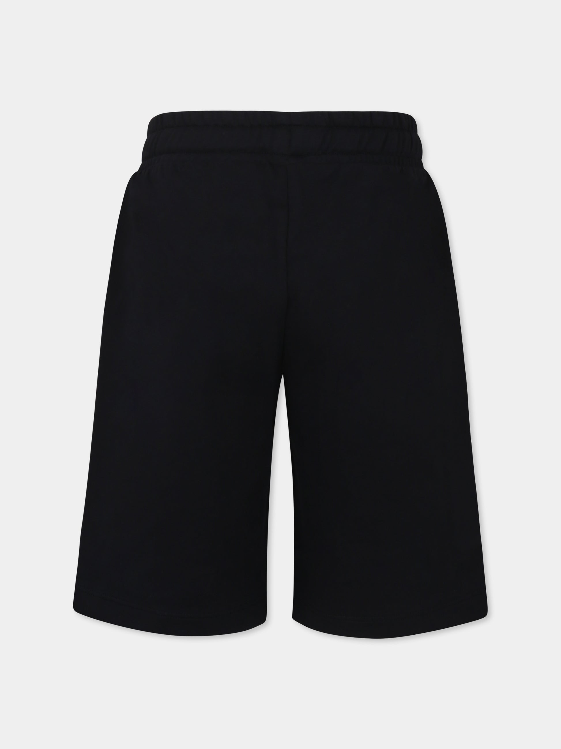 Shorts neri per bambino con Teddy Bear,Moschino Kids,HUQ02A LCA19 60100