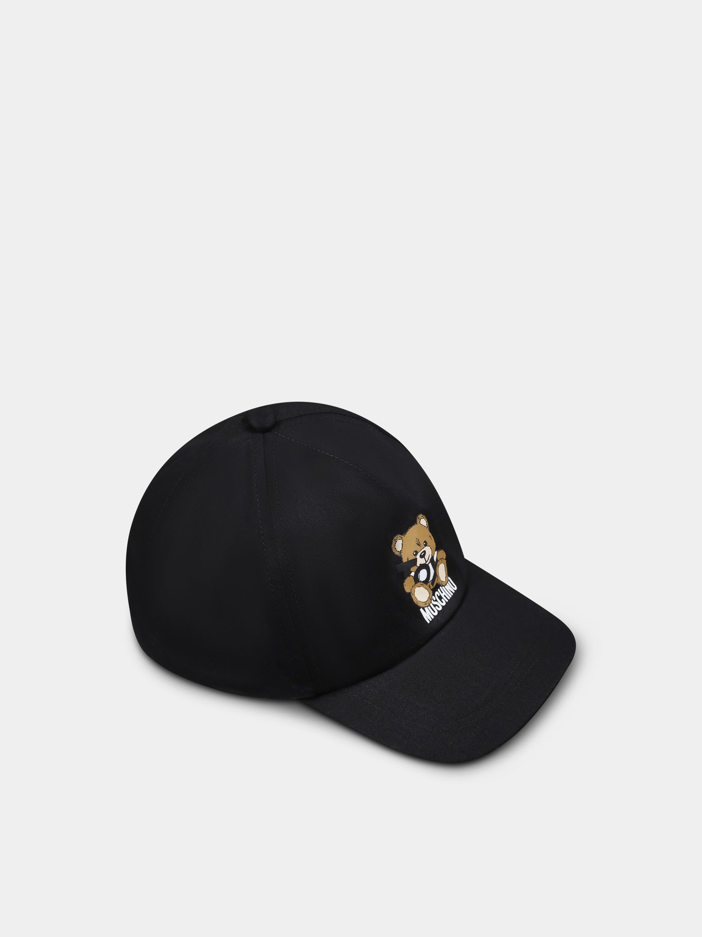 Cappello nero per bambini con Teddy Bear,Moschino Kids,HWX01N LOA00 60100