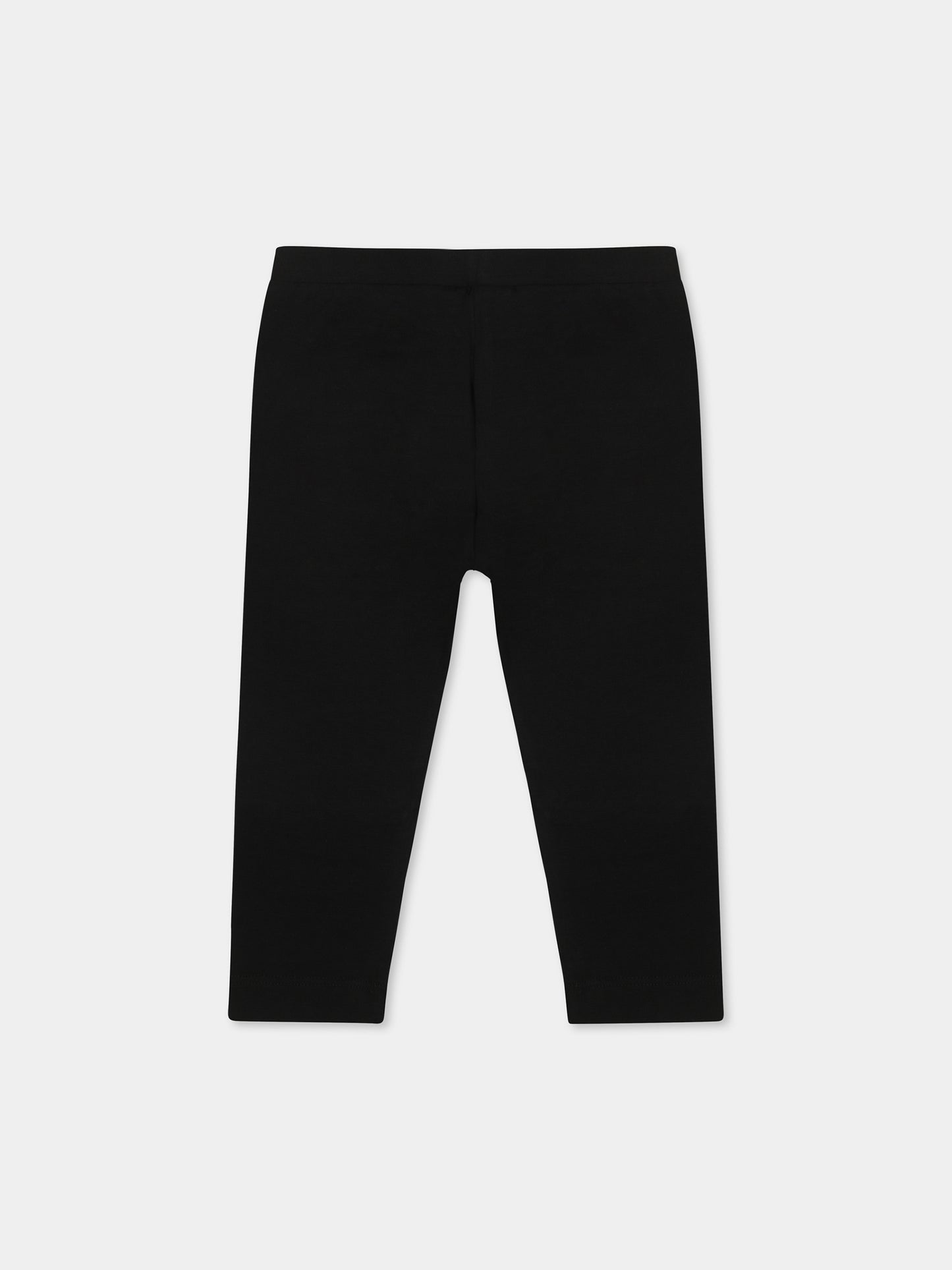 Black legging for baby girl with Teddy Bear