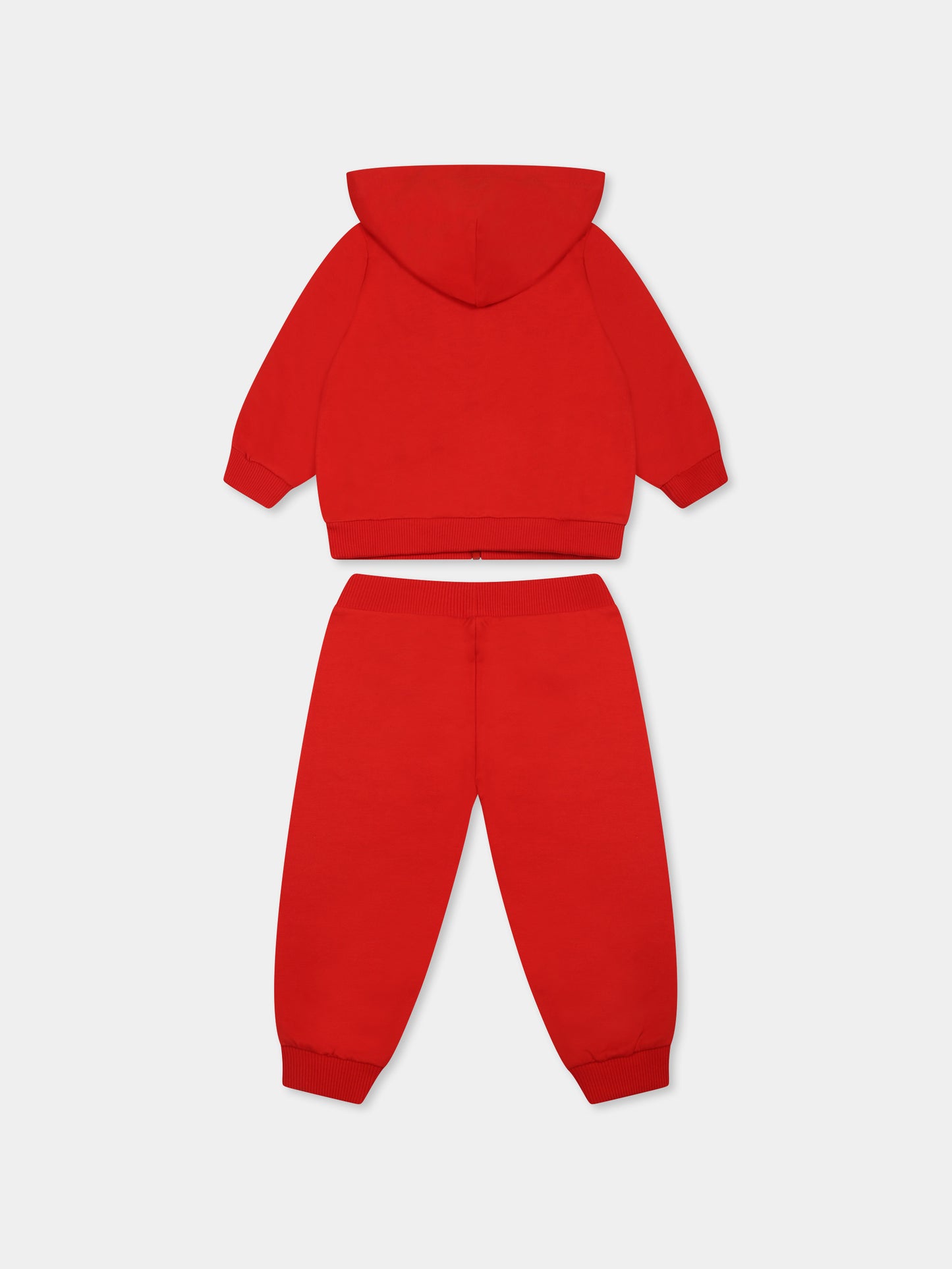 Completo rosso per neonati con Teddy Bear,Moschino Kids,MMK04R LCA19 50109
