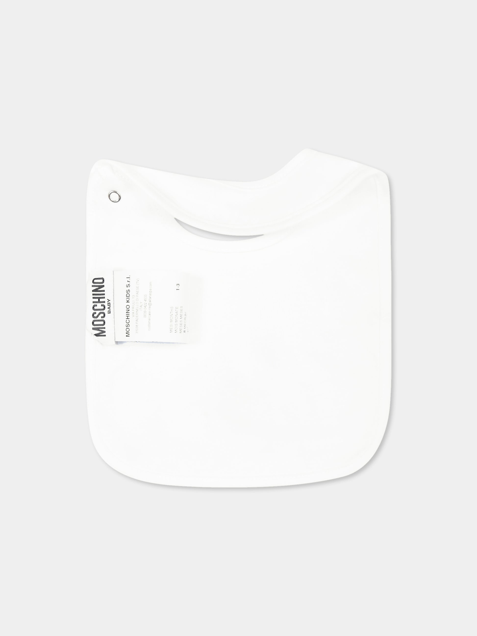 Set avorio per neonati con Teddy Bear e logo,Moschino Kids,MNY04G LCA19 10101