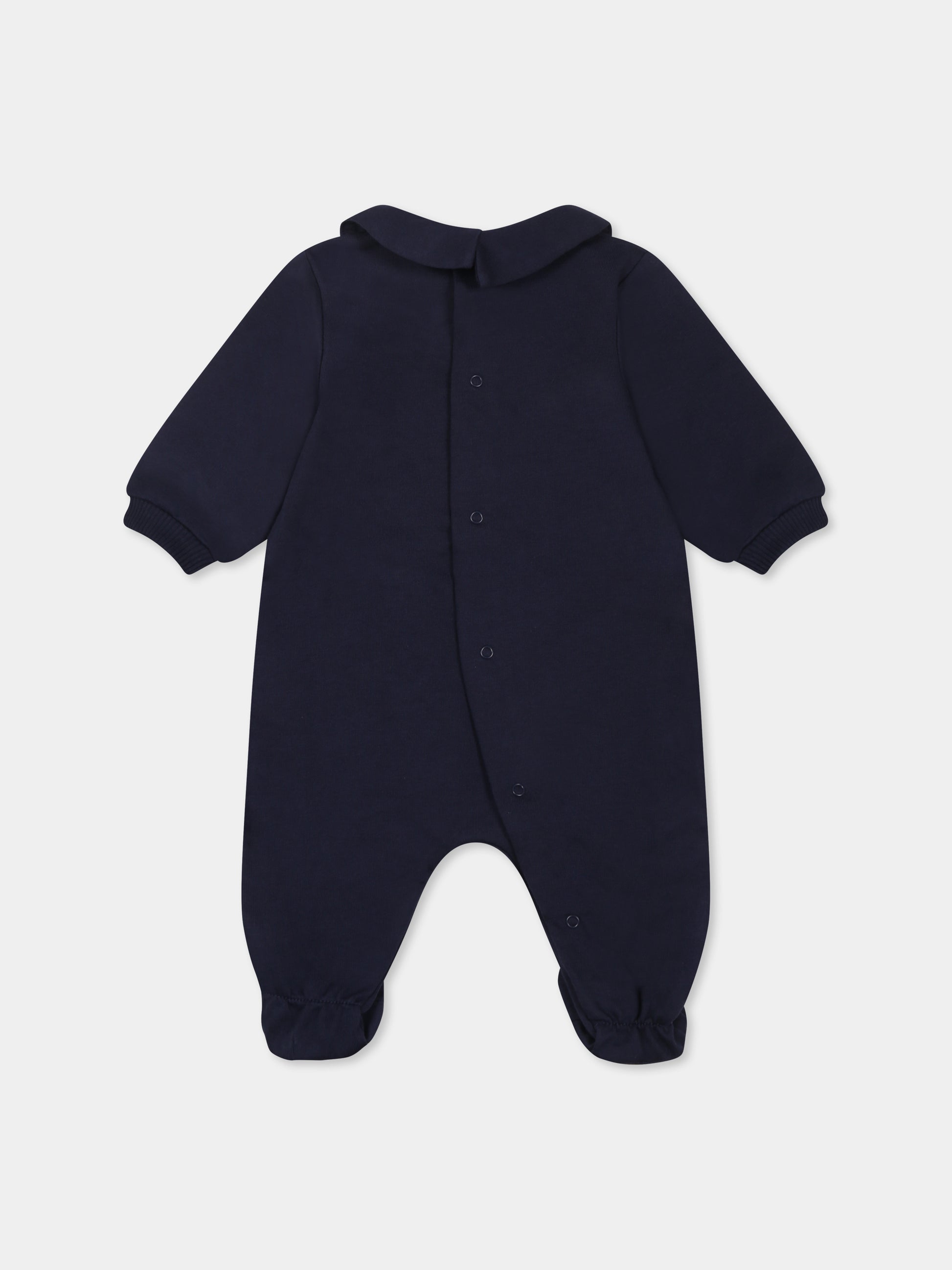 Set blu per neonato con Teddy Bear e logo,Moschino Kids,MNY04G LCA19 40016