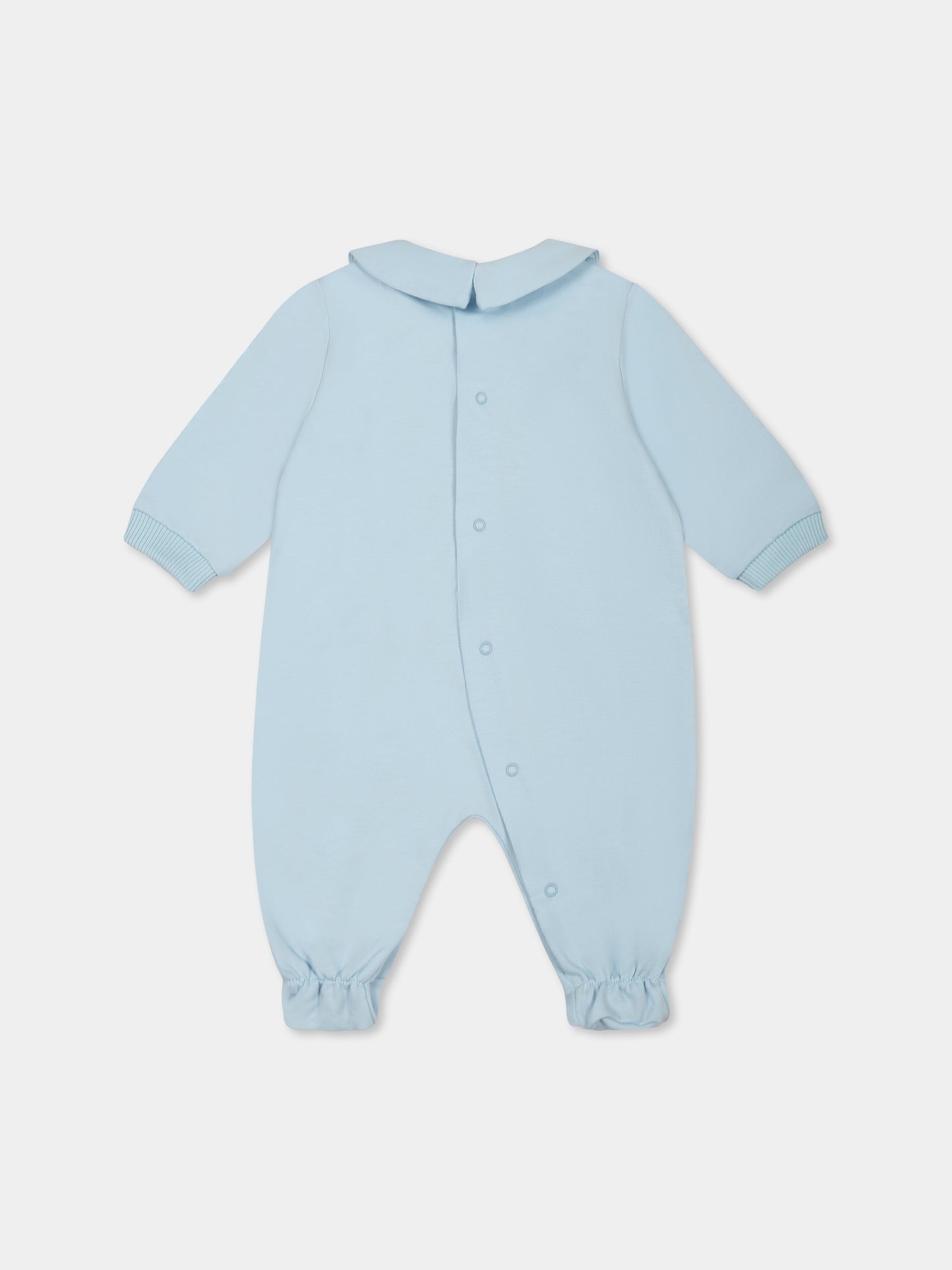 Set celeste per neonato con Teddy Bear e logo,Moschino Kids,MNY04G LCA19 40304