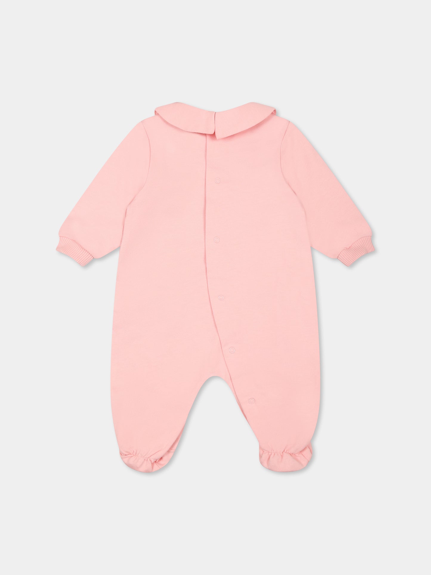 Set rosa per neonata con Teddy Bear e logo,Moschino Kids,MNY04G LCA19 50209