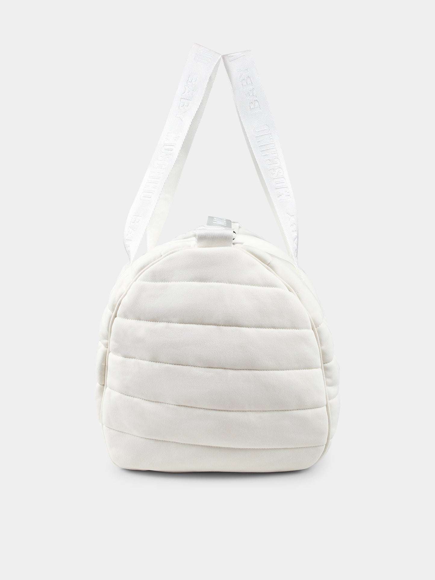 Borsa mamma avorio per neonati con Teddy Bear e arcobaleno,Moschino Kids,MPX03P LCA26 10063