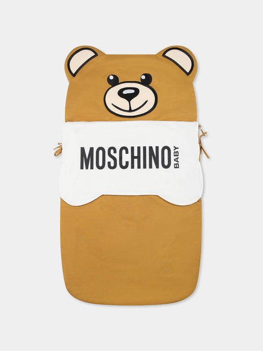 Sacco nanna marrone per neonati con Teddy Bear,Moschino Kids,MUE00T LCA19 20327